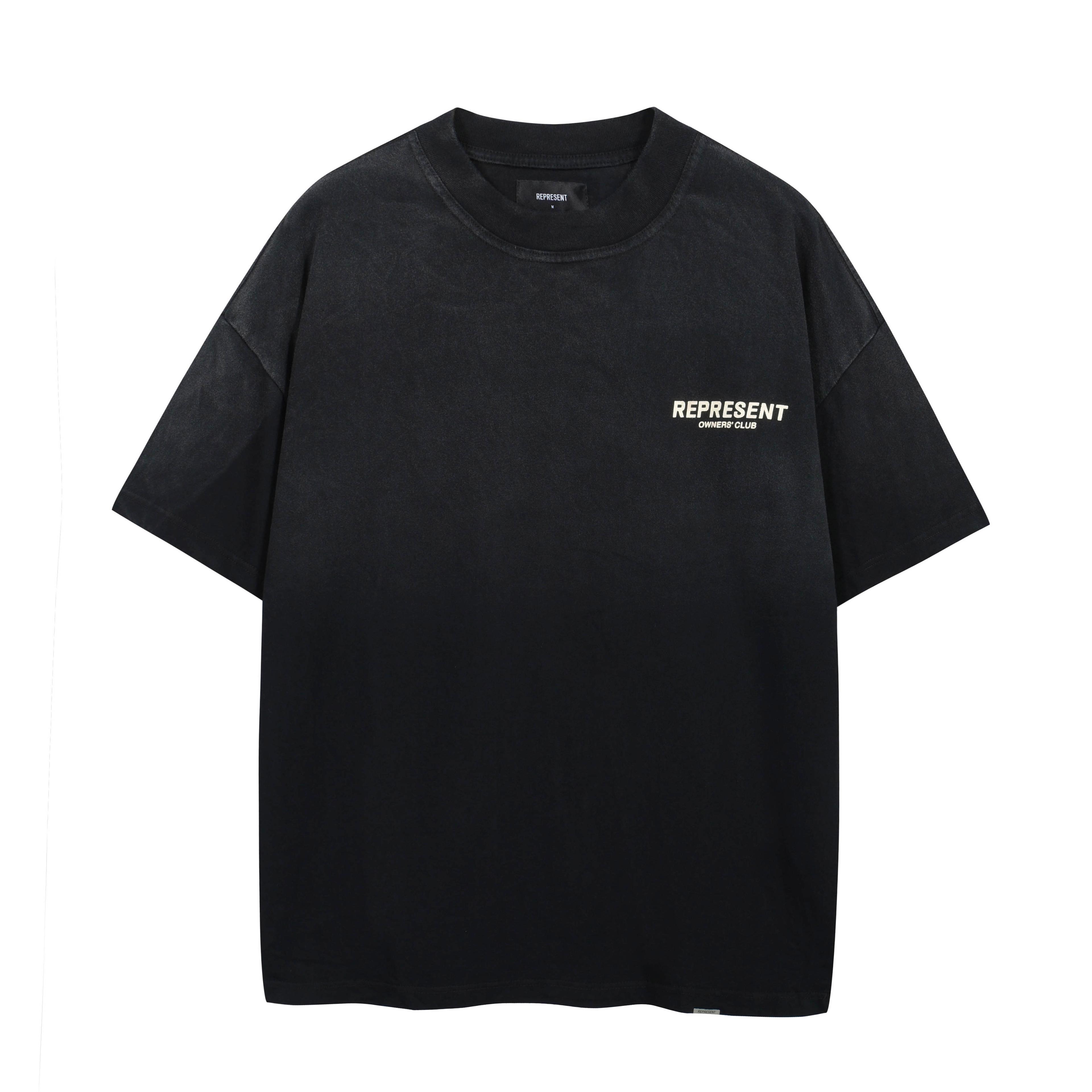 Represent Owners' Club T-Shirt Aged Black - Premium Oversized
