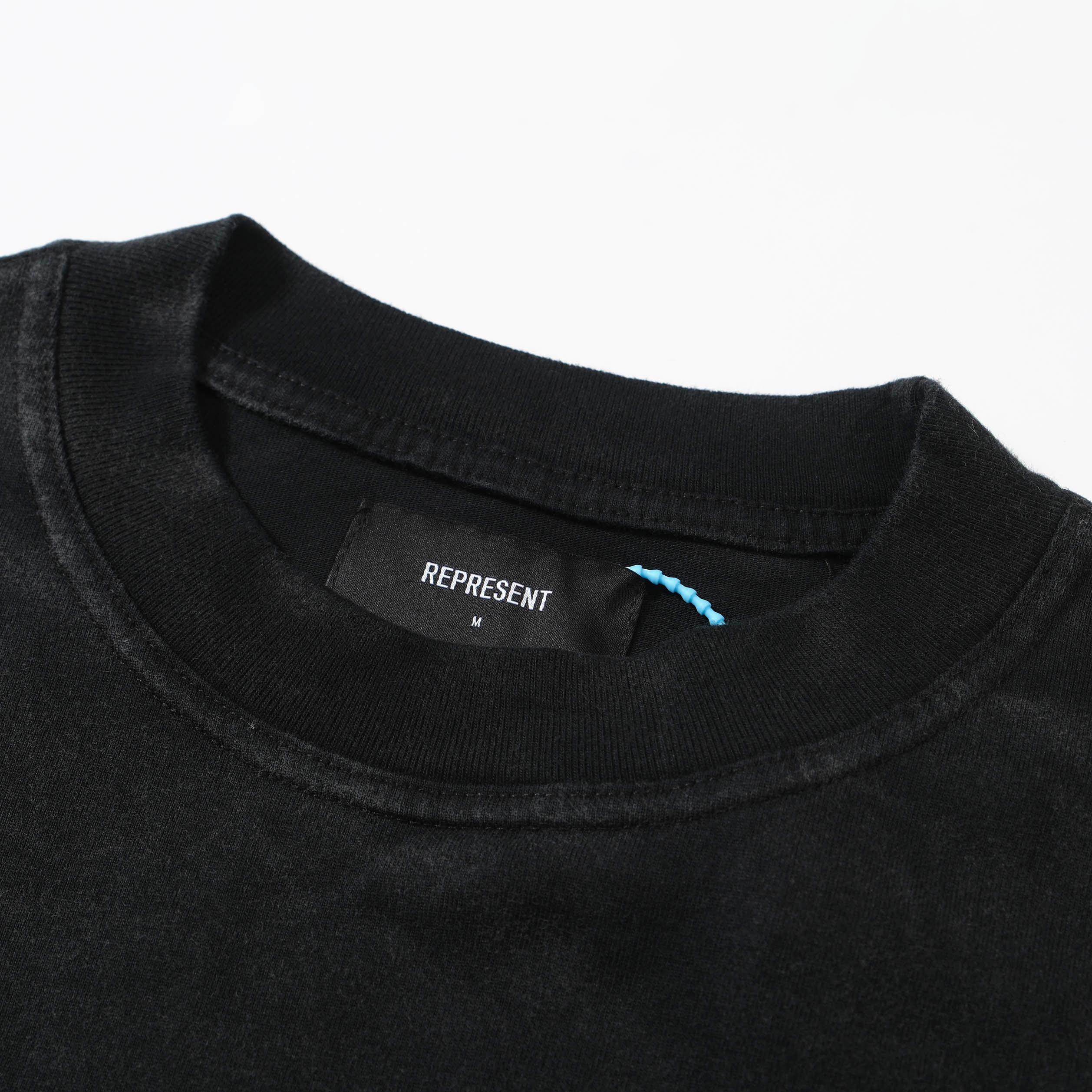 Represent Owners' Club T-Shirt Aged Black - Premium Oversized