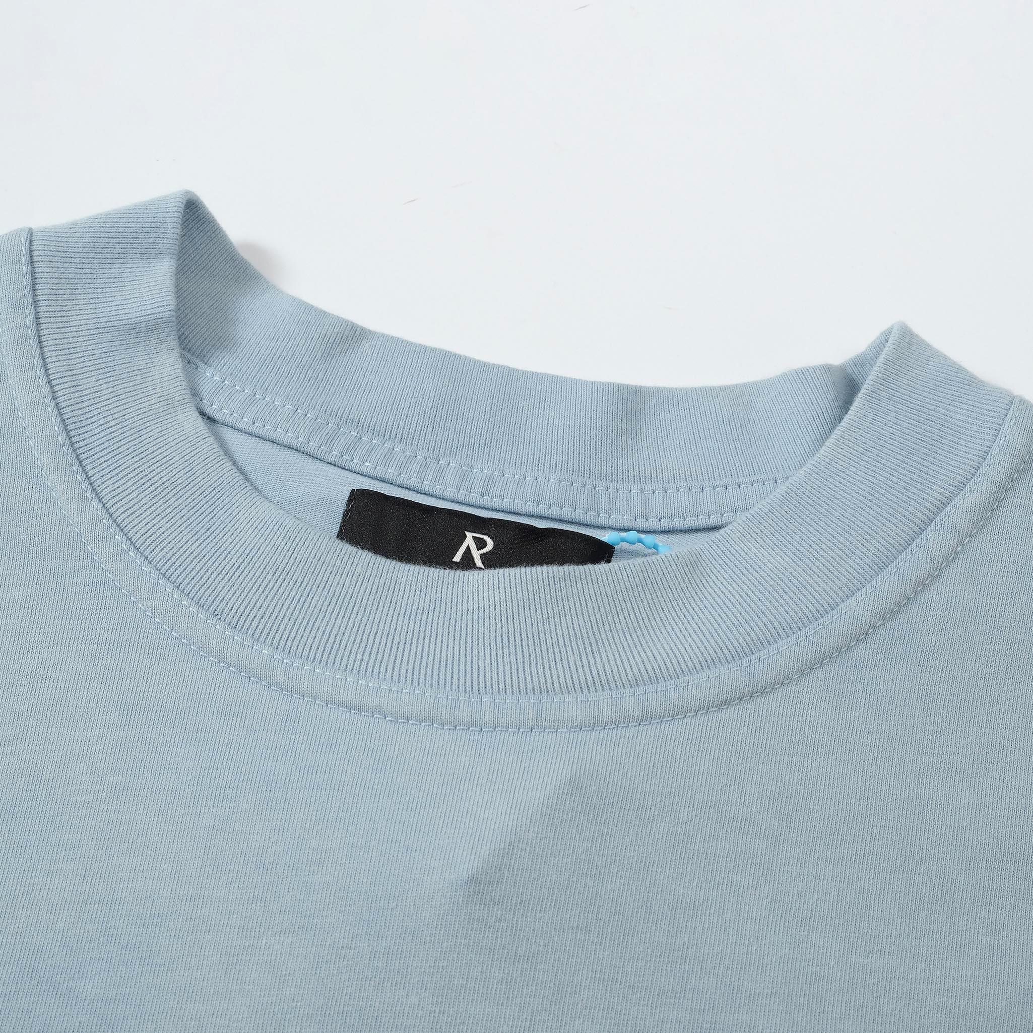 Represent Patron of the Club T-Shirt - Washed Blue Oversized