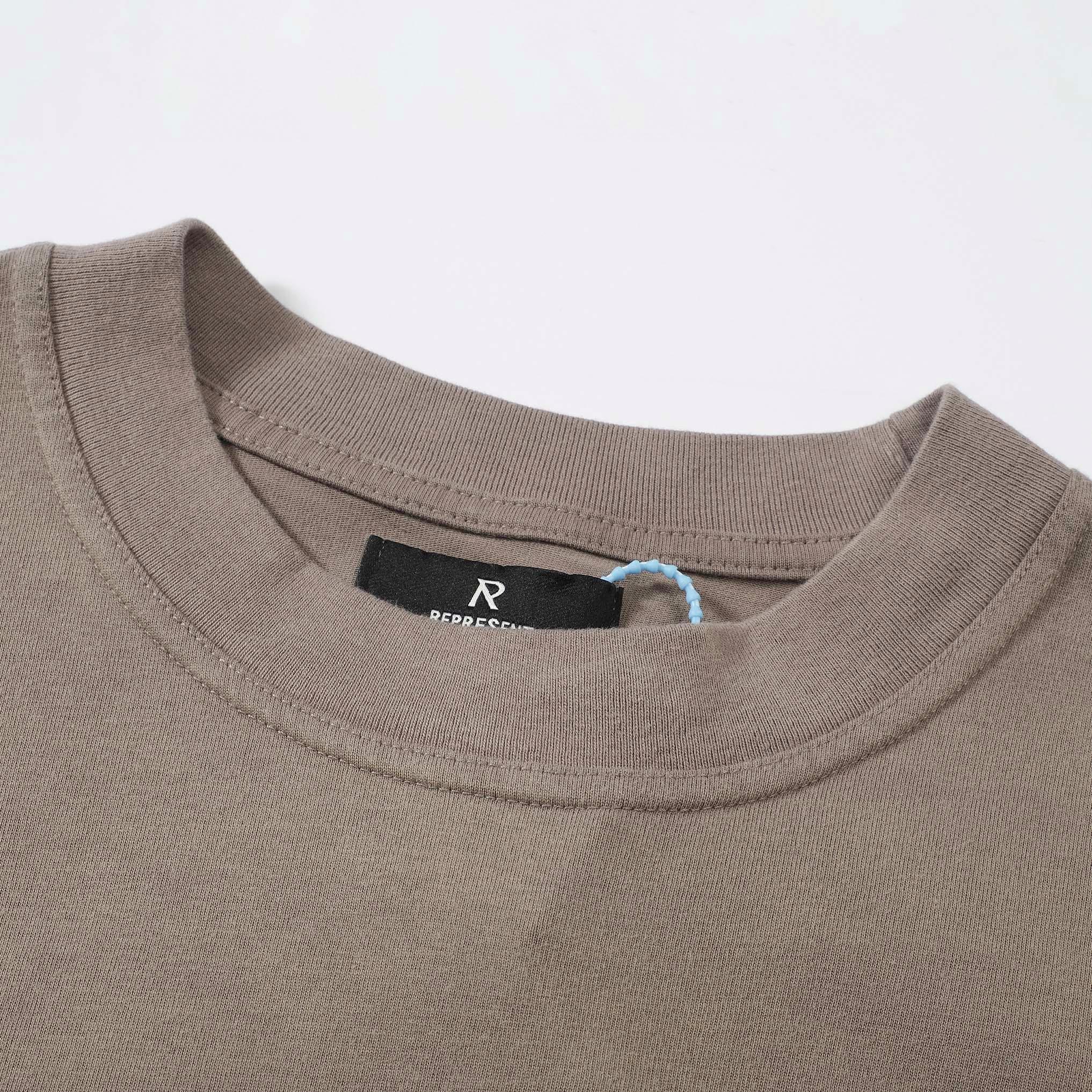 Represent Patron of the Club T-Shirt - Washed Taupe Oversized