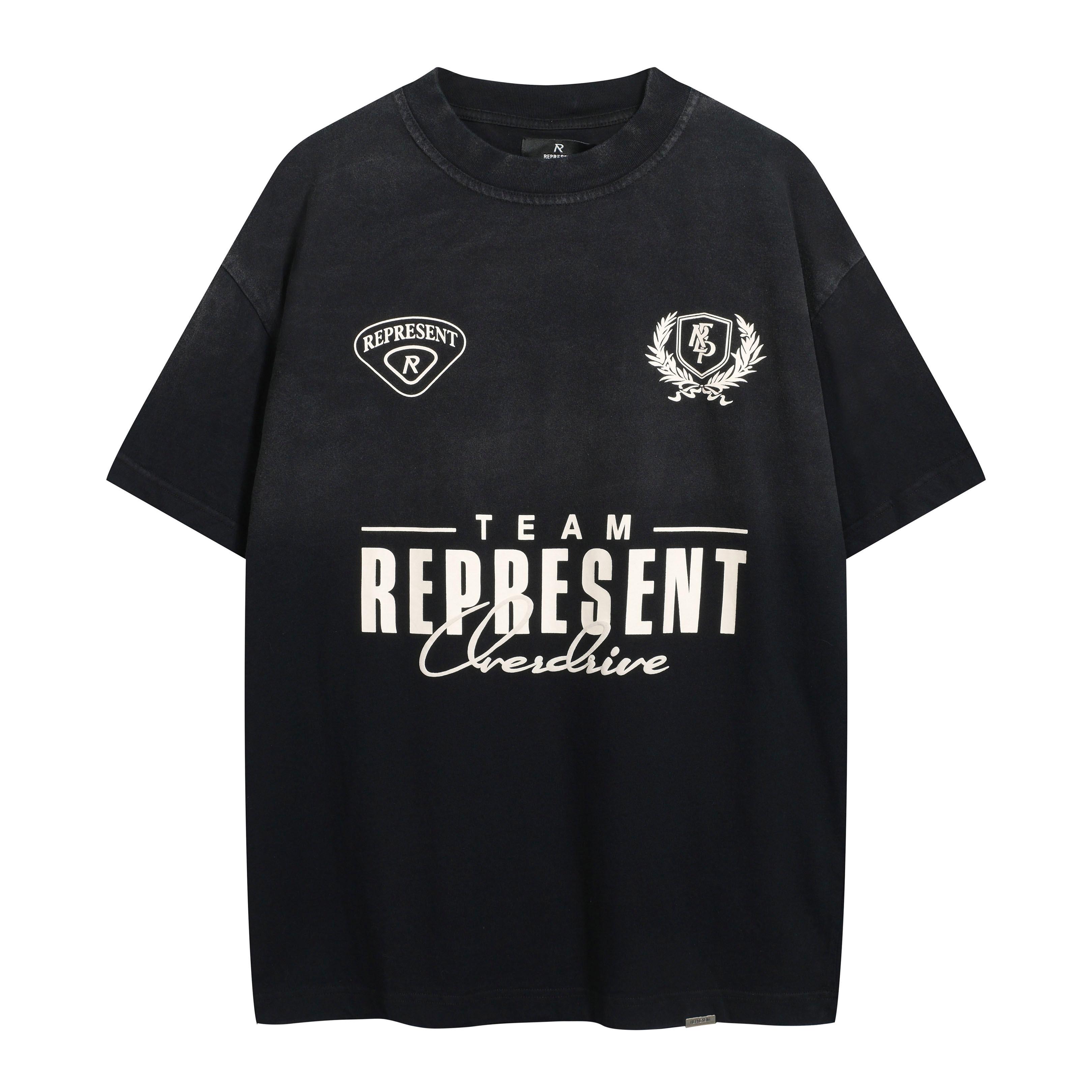 Represent World Championship Oversized Black Graphic T-Shirt