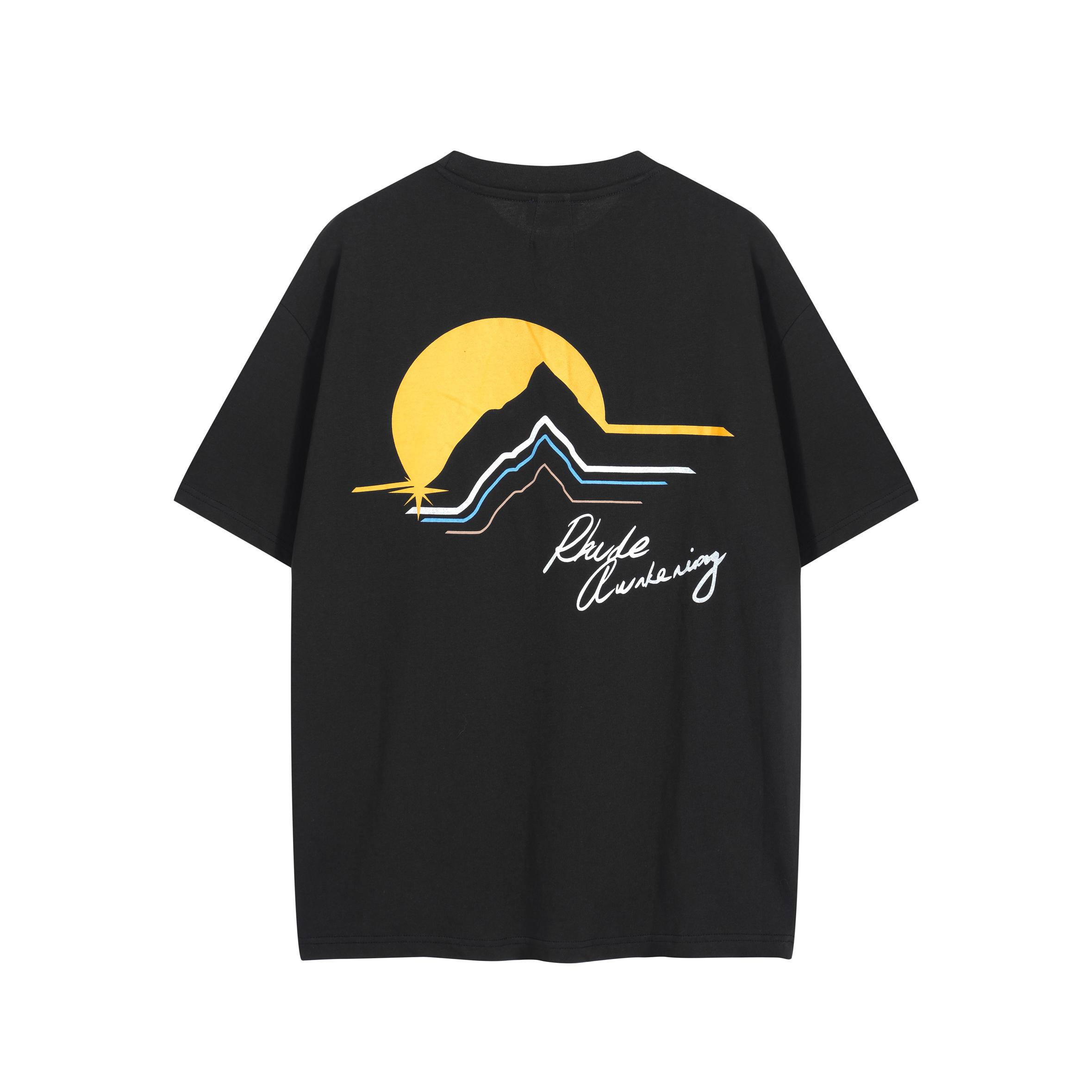 Rhude 'Awakening' Vintage Black Mountain Graphic T-Shirt