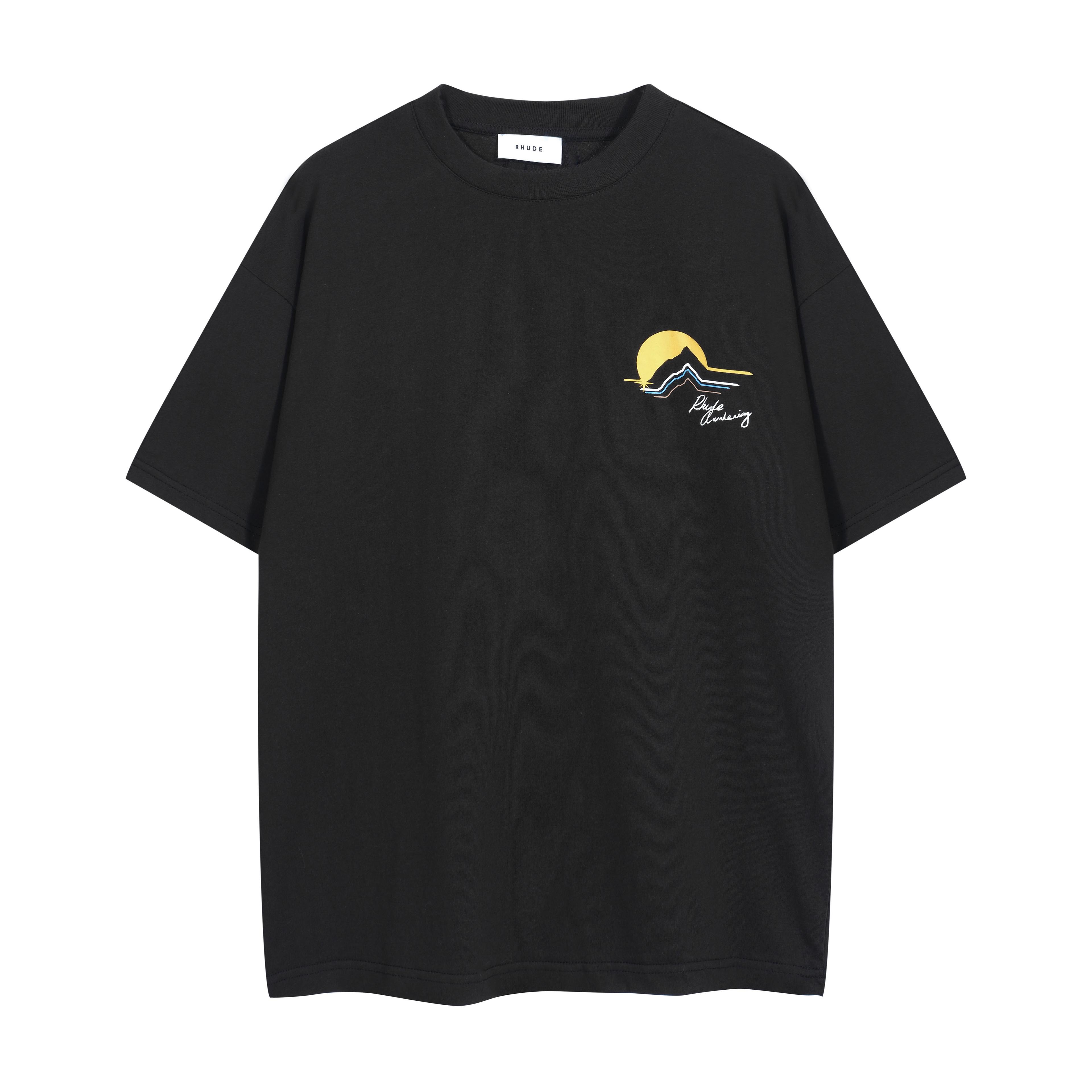 Rhude 'Awakening' Vintage Black Mountain Graphic T-Shirt