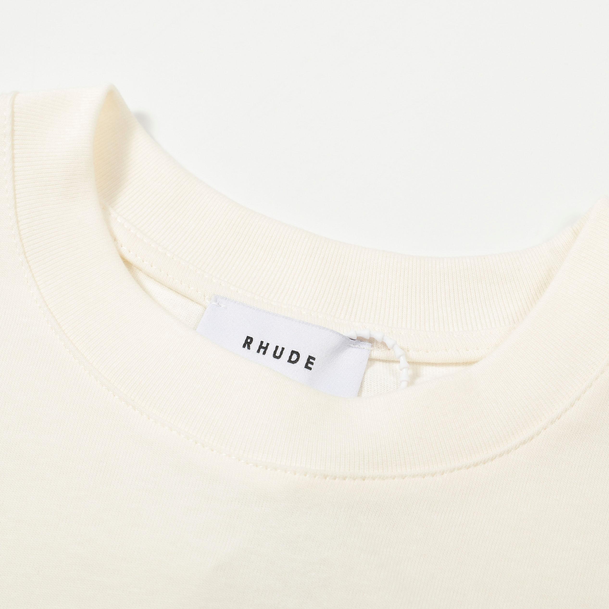 Rhude Heaven On Earth Vintage White Graphic T-Shirt