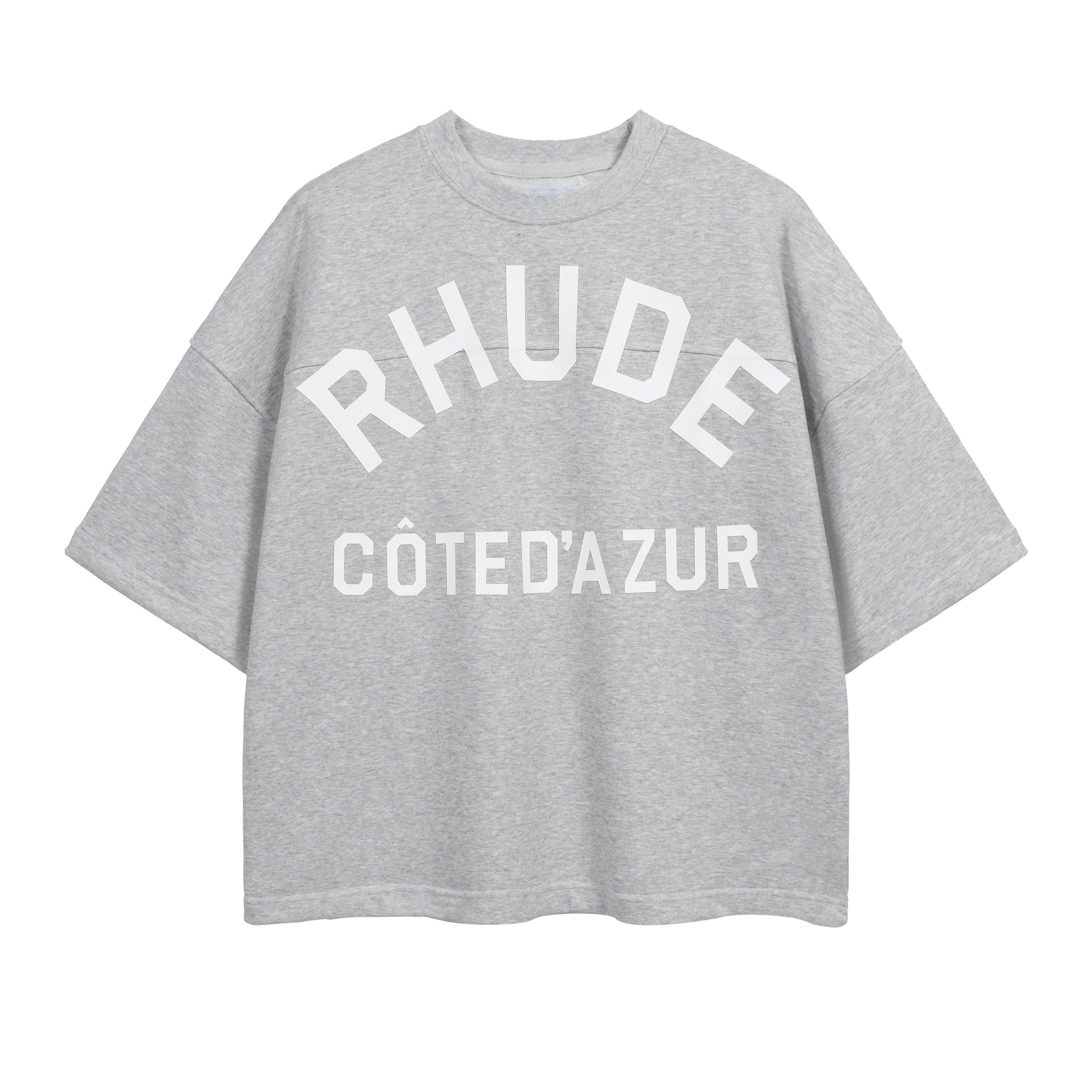 RHUDE Grey Côte d'Azur Terry Cloth T-Shirt - Luxury Resort
