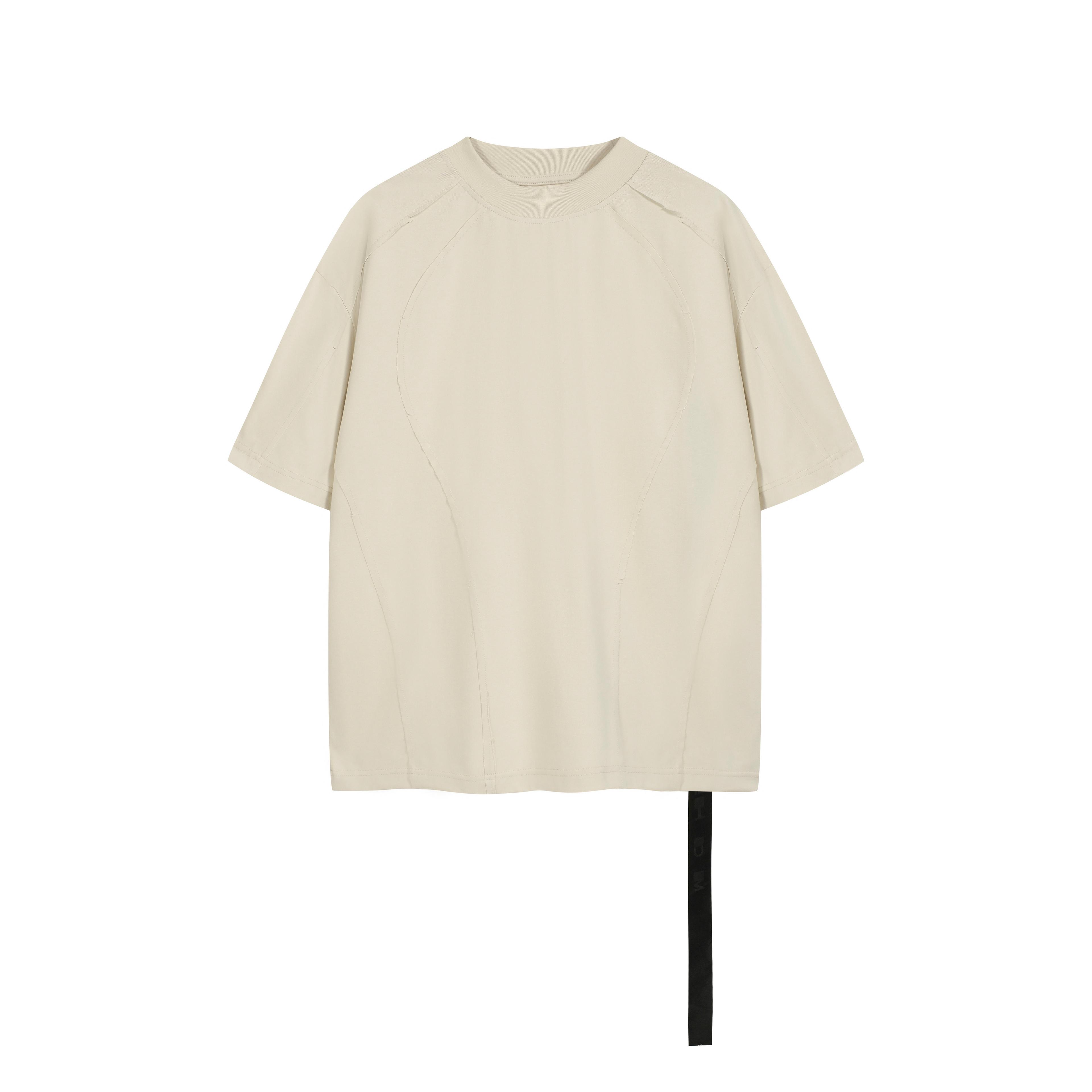 Rick Owens Oyster Seam Detail T-Shirt w/ Contrasting Strap