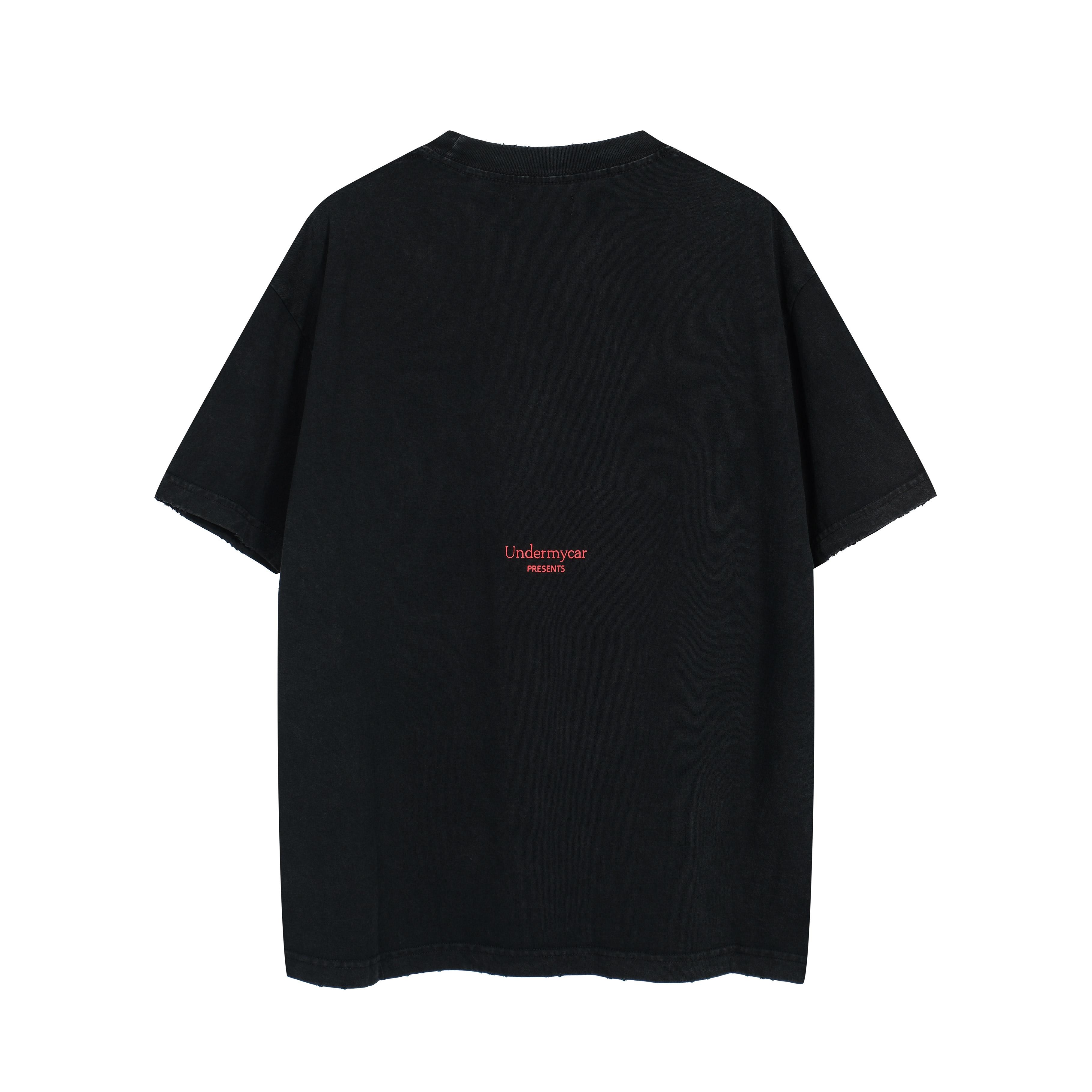 'DEATH EATERS' Washed Black Oversized Graphic T-Shirt