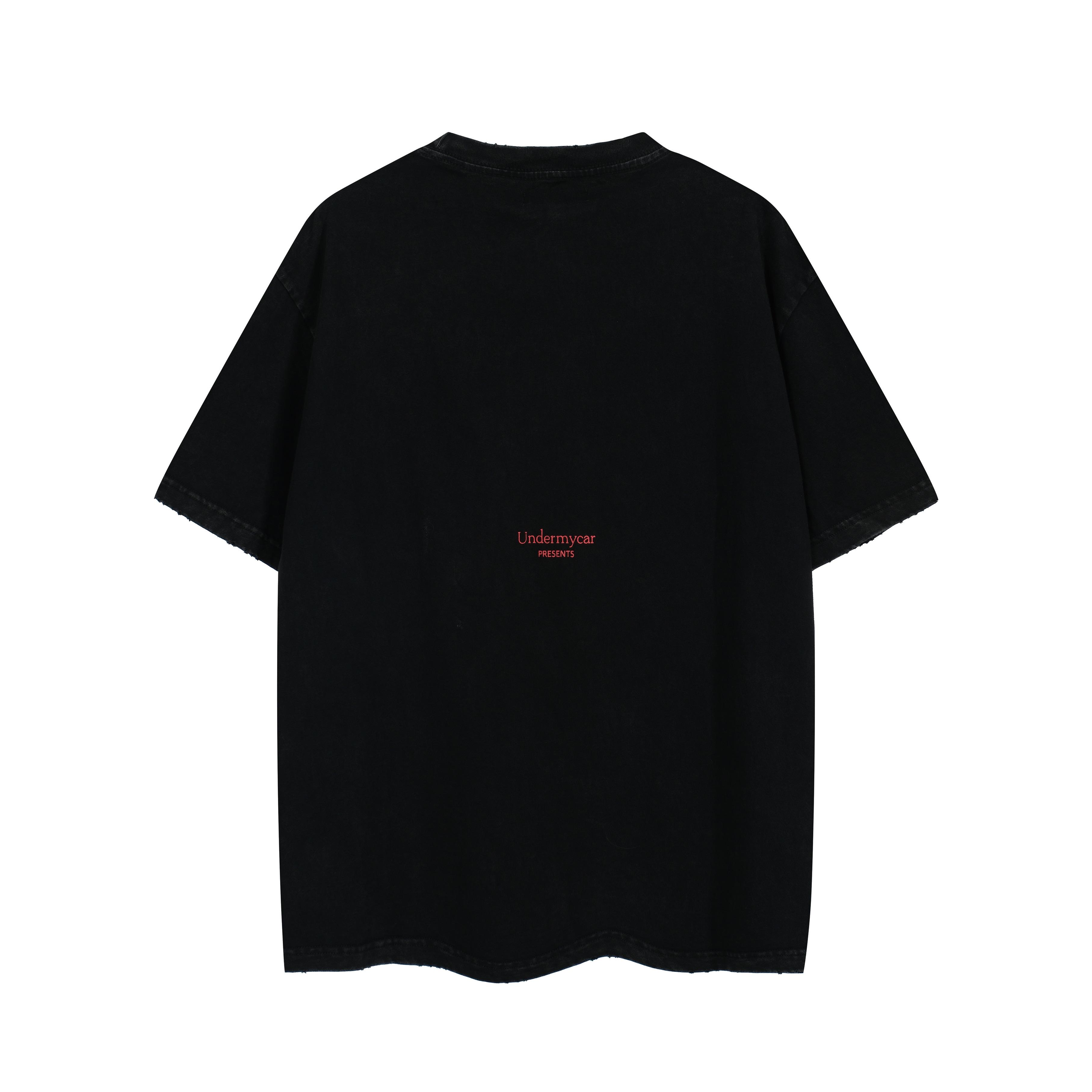 'TEXAS TANGO' Double-Face Washed Black Graphic Tee