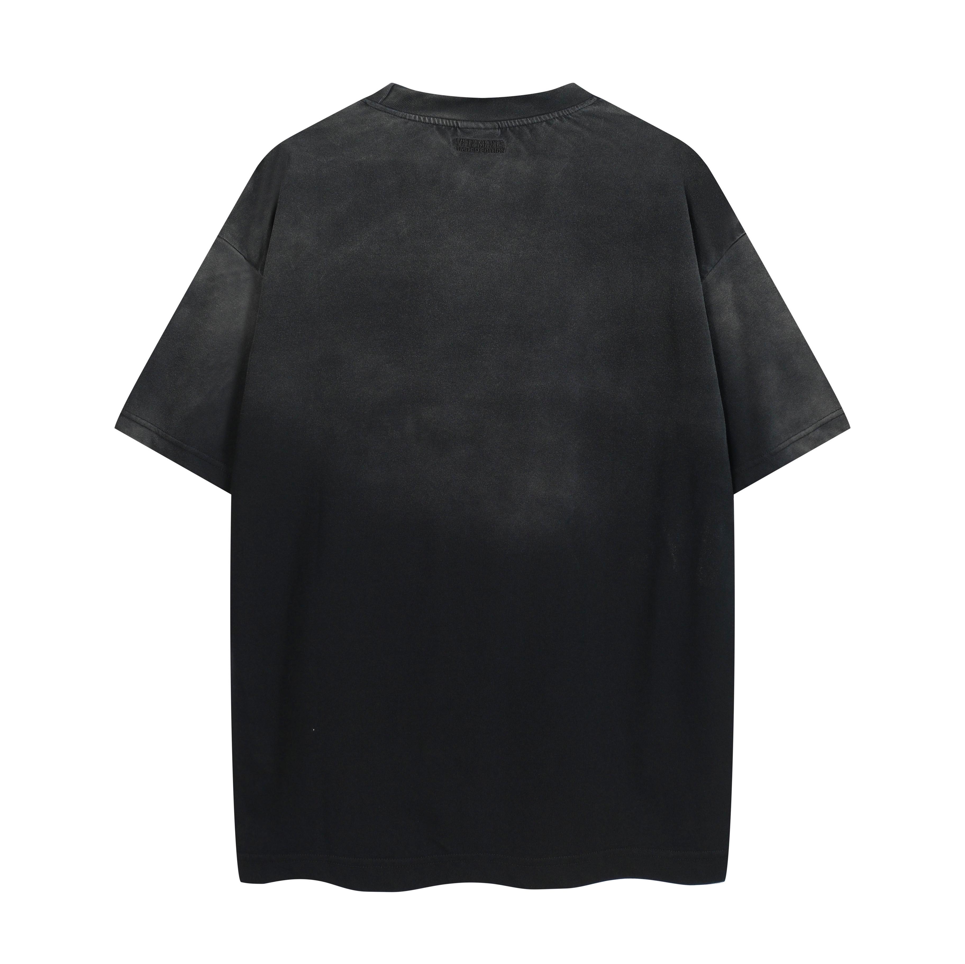 Alexander Wang Black Glitter Logo Relaxed Fit T-Shirt