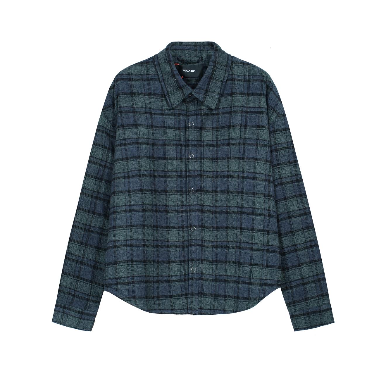 vujade-flannel-overshirt-blue-green-plaid-button-up-unisex
