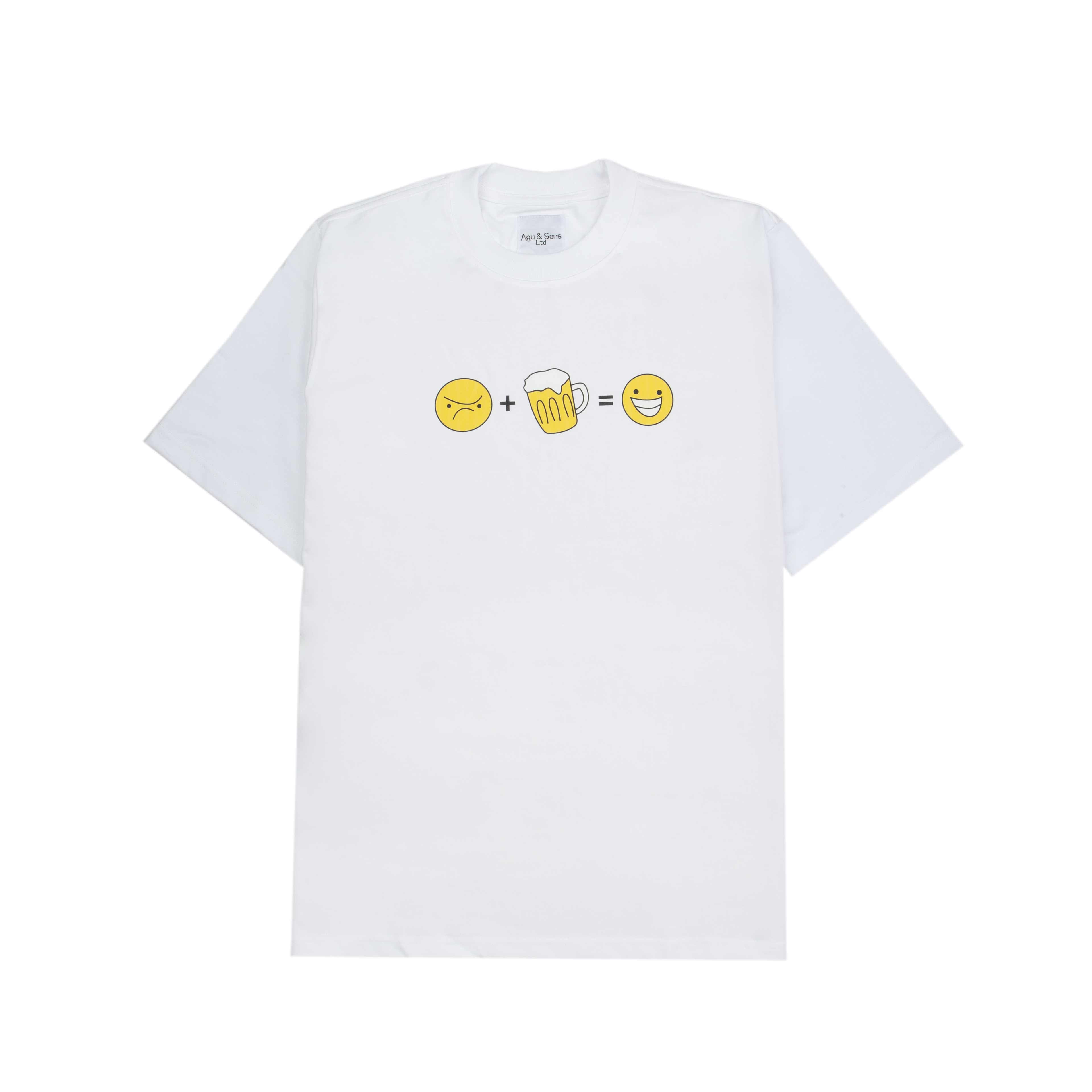 Happy Emoji T-Shirt White | Men T-shirt | Buy Online- Agu.ng