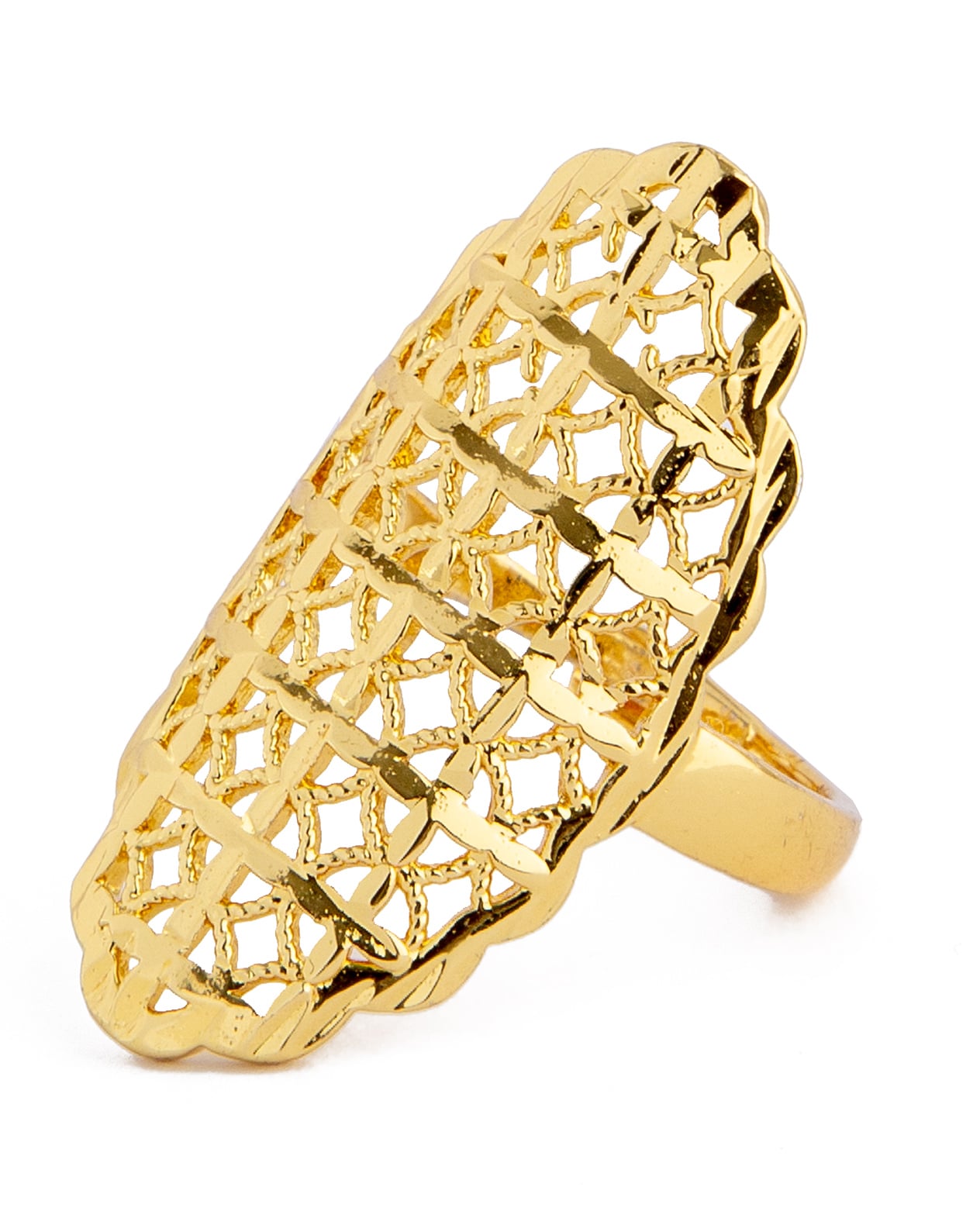 Elegant gold filigree ring
