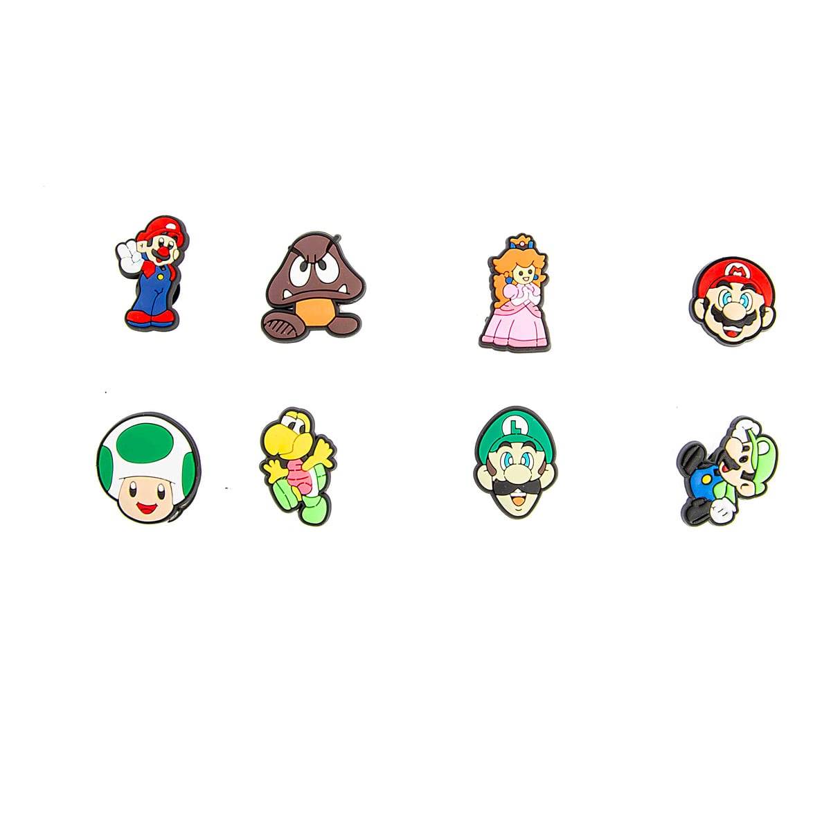 8-Pack Super Mario Character Jibbitz for Crocs