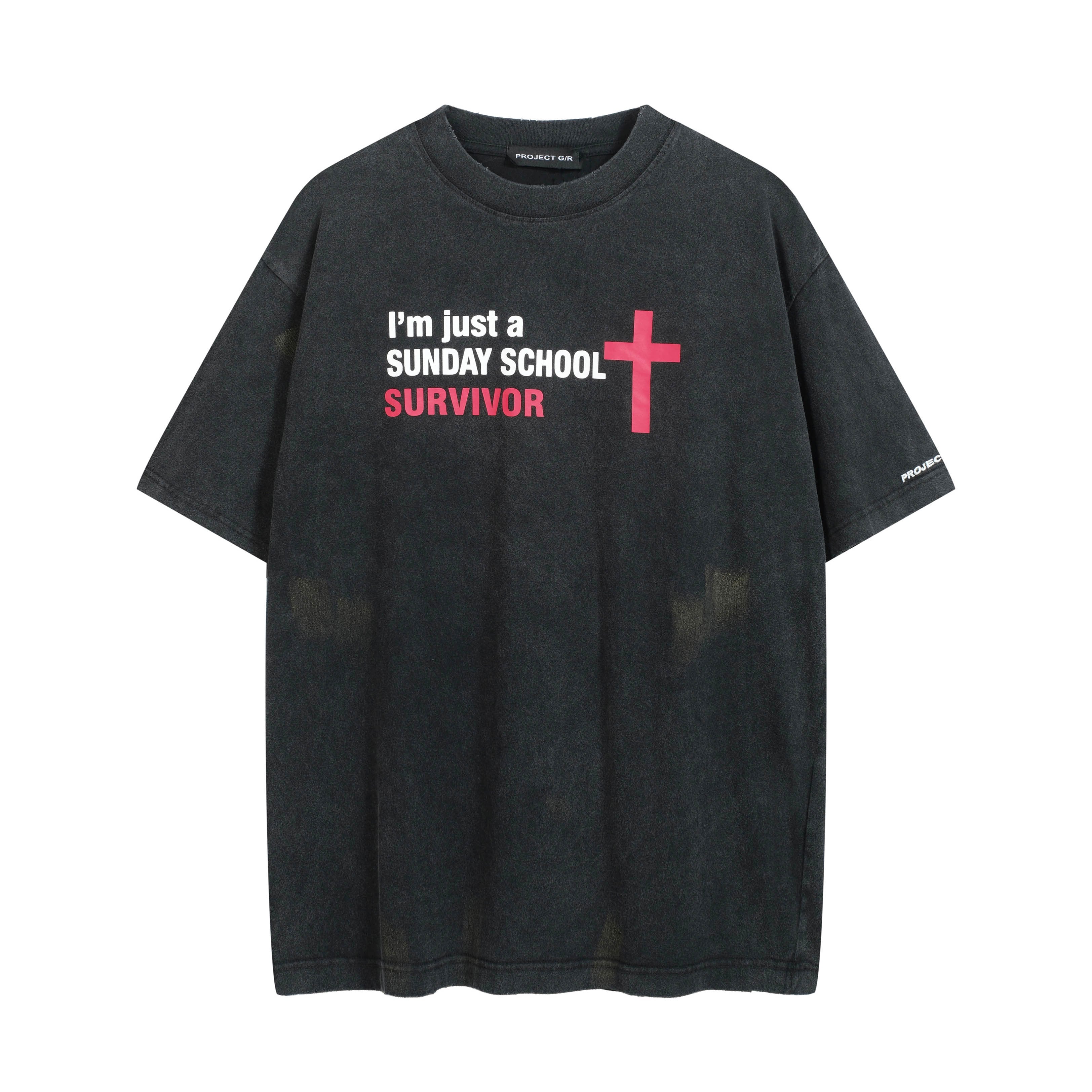 PROJECT G/R Sunday School Survivor Washed Graphic T-Shirt