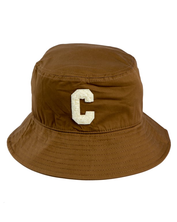 "C" Bucket Hat | Brown & Off-White | Stylish Unisex