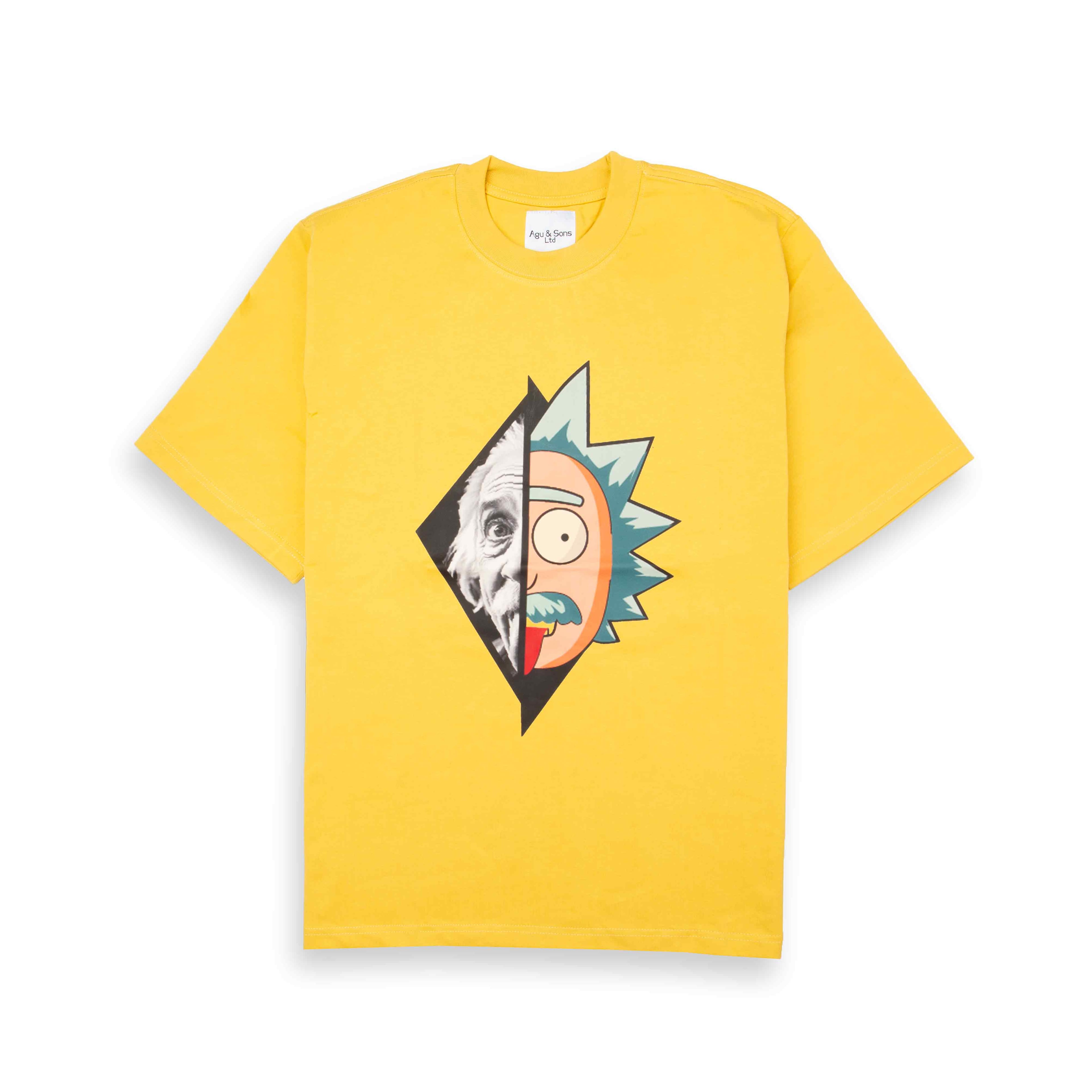 Yellow Einstein Rick Tee | Agu & Sons Ltd