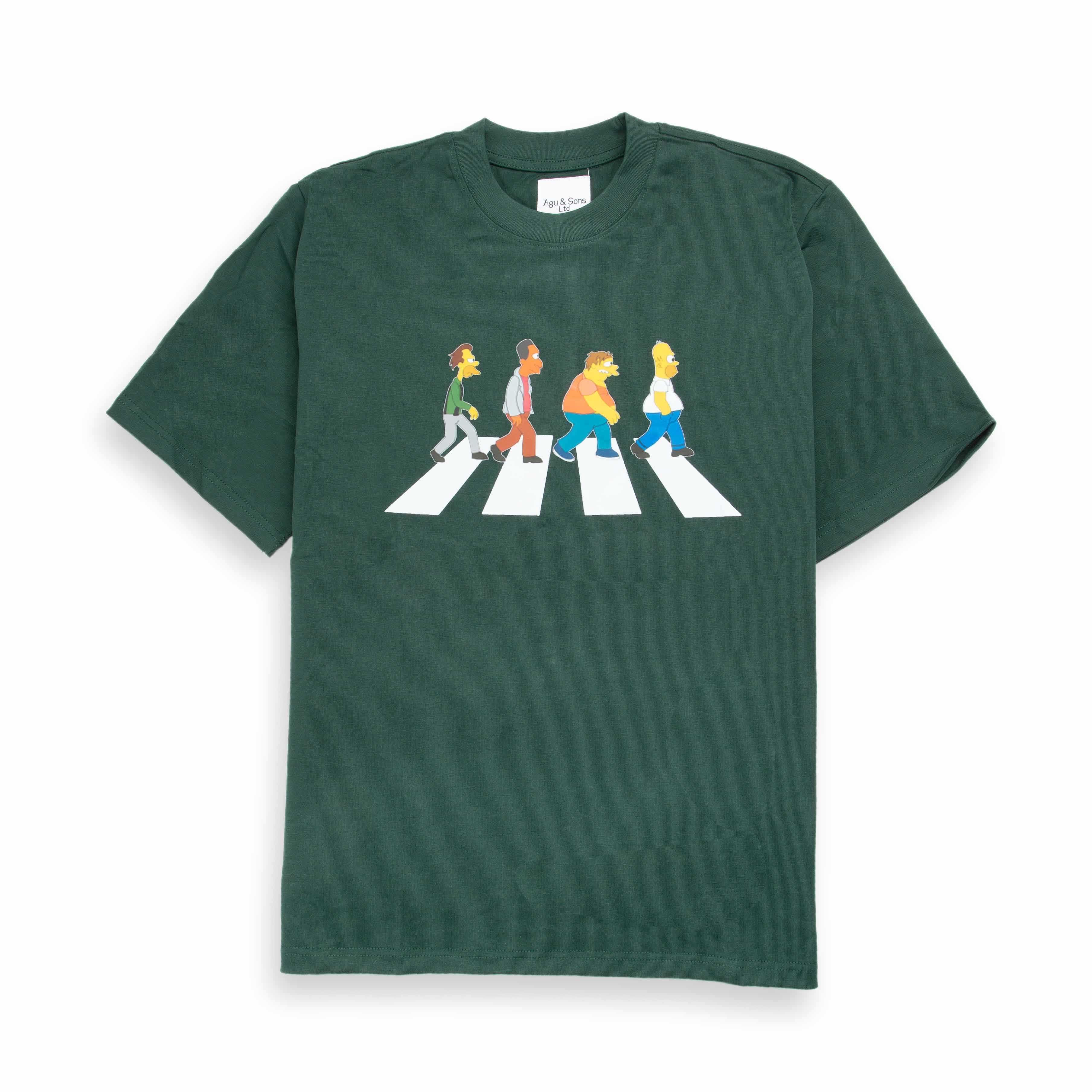 Agu & Sons Dark green Springfield Road Graphic T-Shirt