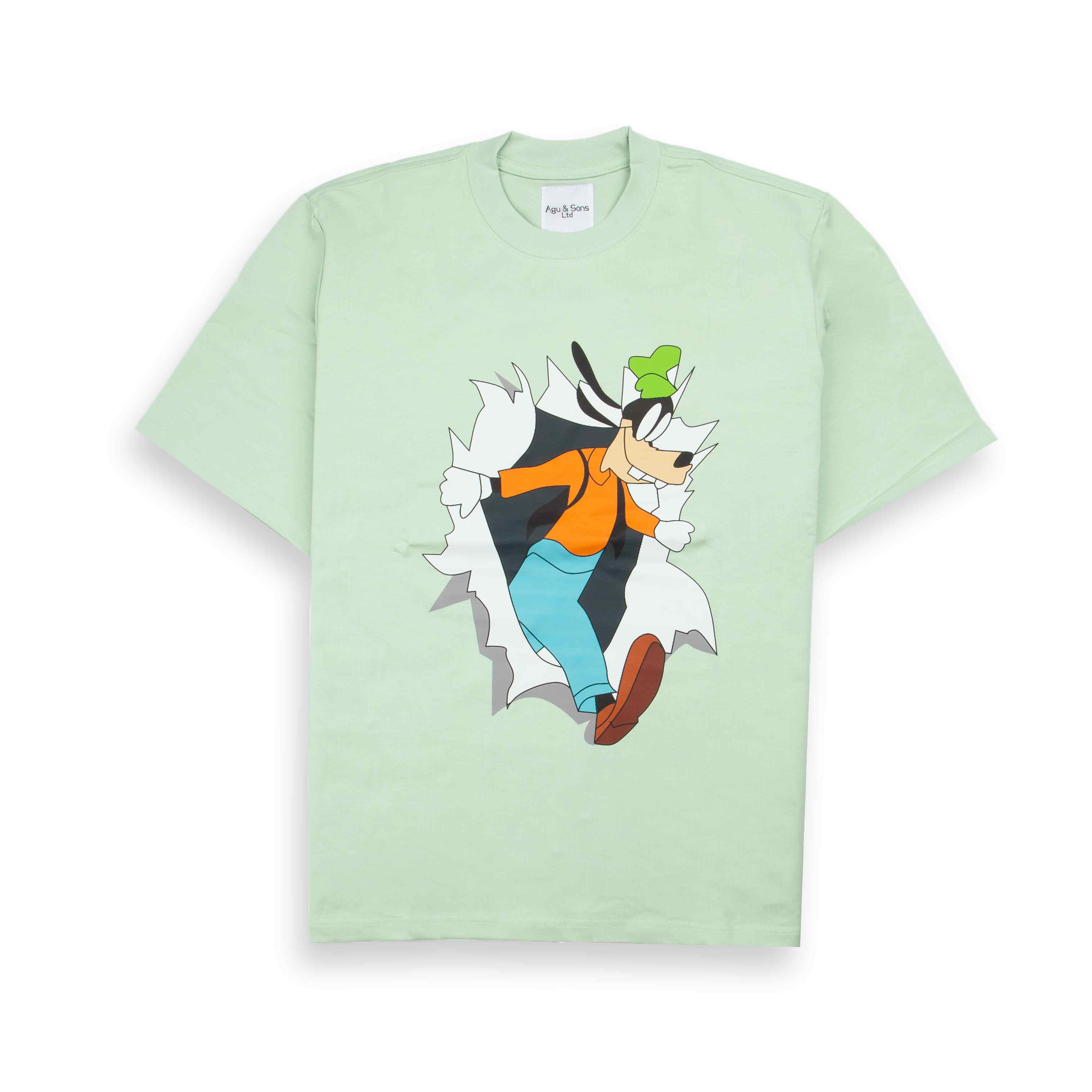 Agu & Sons Ltd. Goofy Burst Disney Character Mint T-Shirt