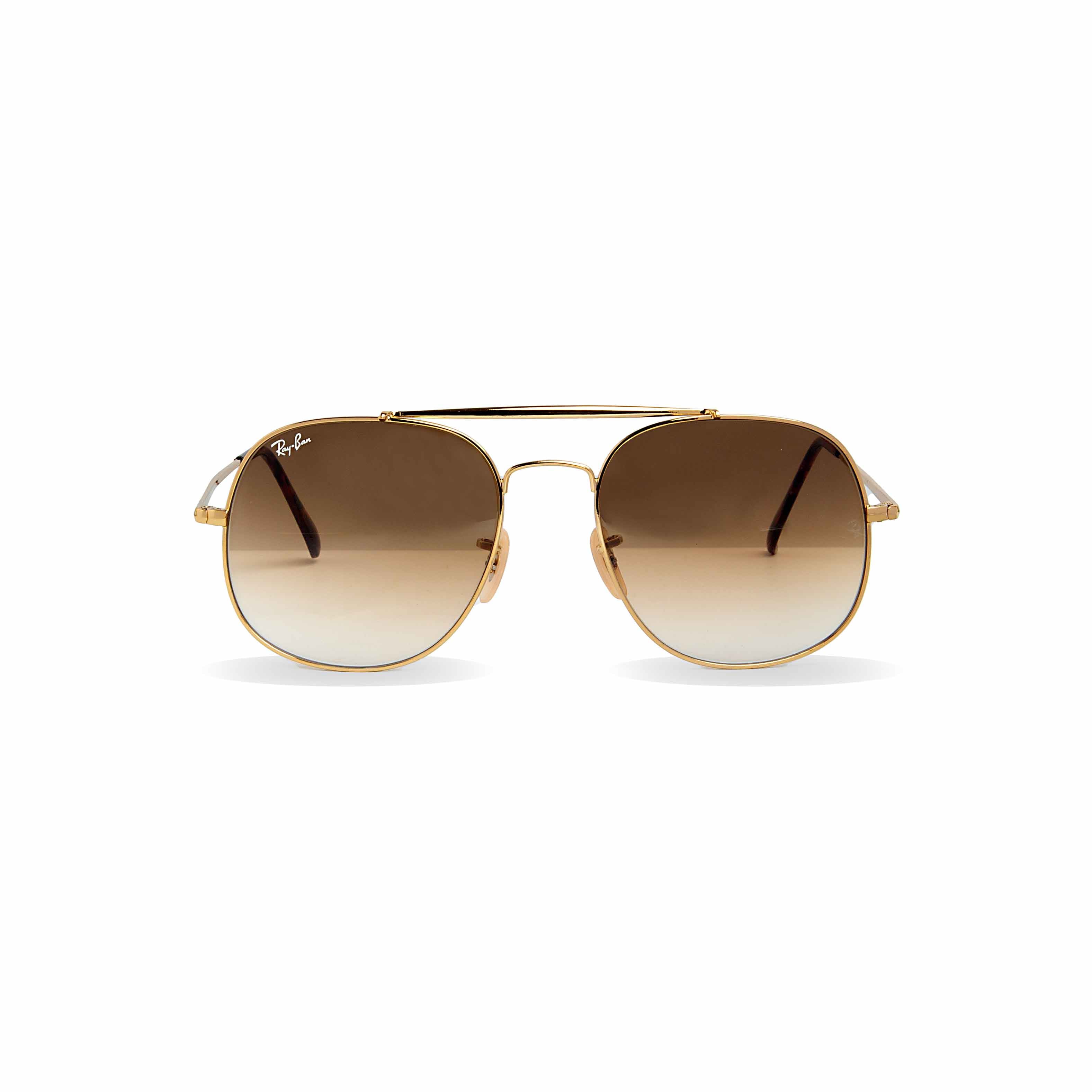 Ray-Ban Aviator Shooter Gold Frame Brown Gradient Lens Sunglasses - Unisex"