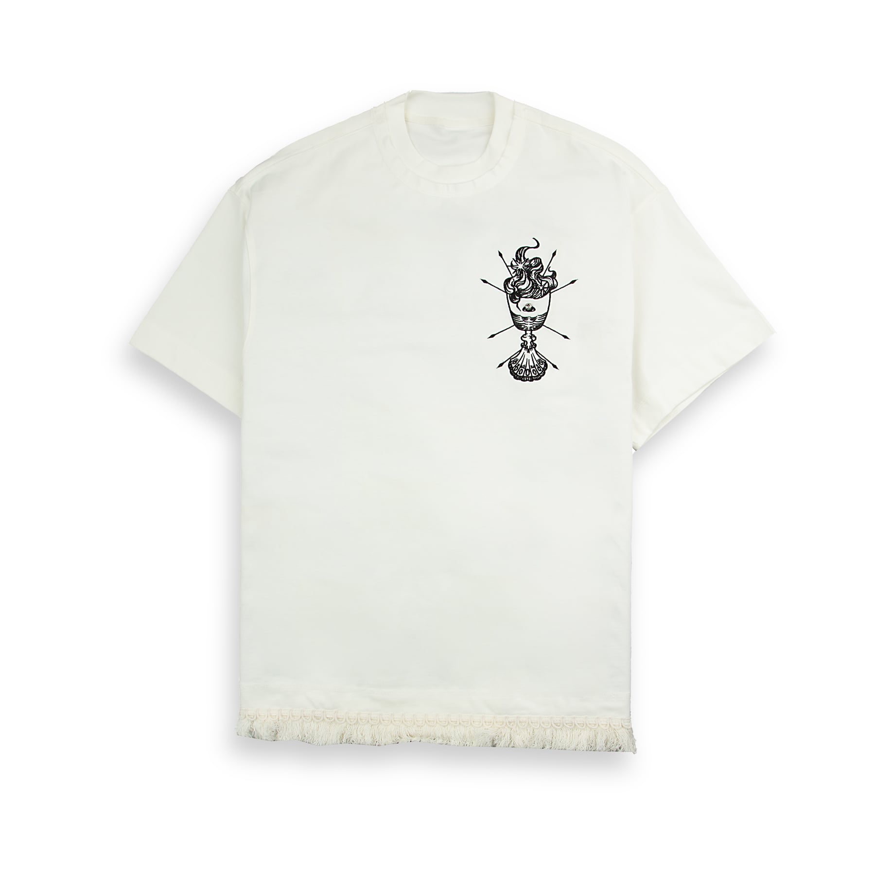 The Agu & Sons Ltd S25 T-shirt is a distinctive and edgy piece.