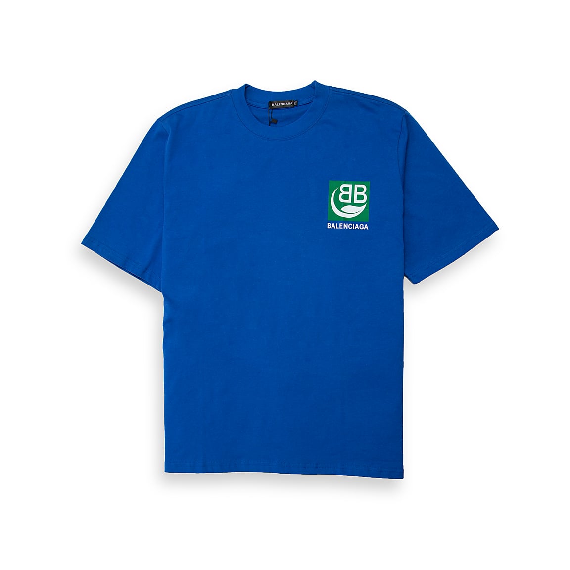 This is a high-quality, short-sleeved t-shirt from the luxury fashion house Balenciaga.