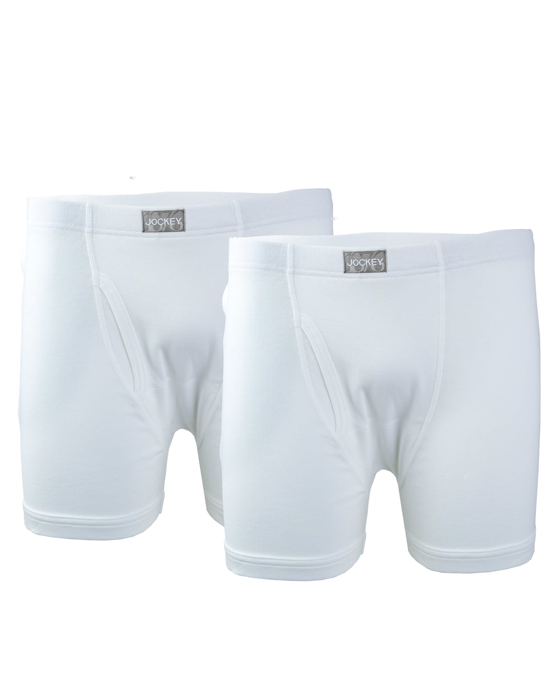 Jockey Men's White Cotton Boxer Briefs - 2 Pack, Breathable