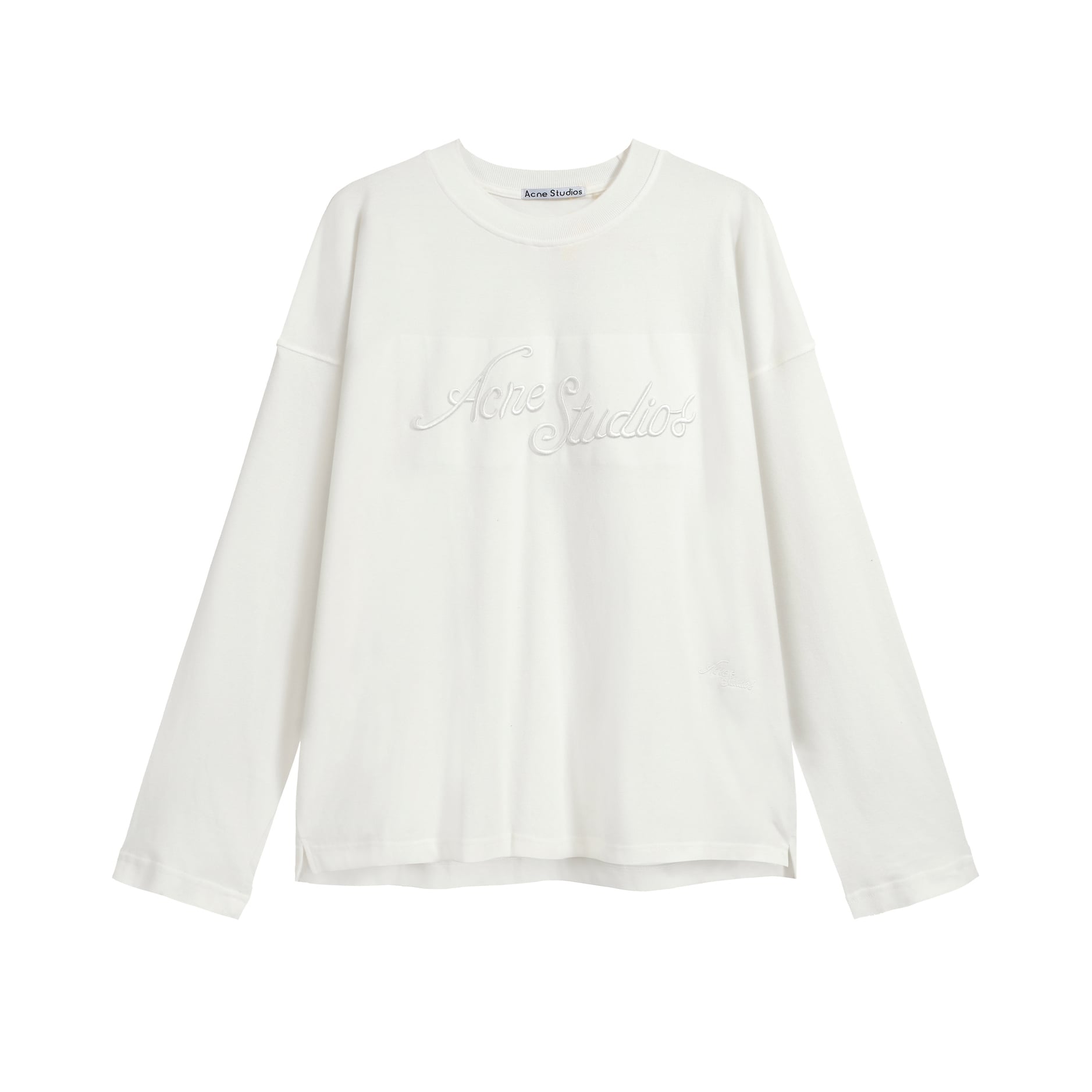 Acne Studios Optic White Logo Long-Sleeve T-Shirt - Unisex
