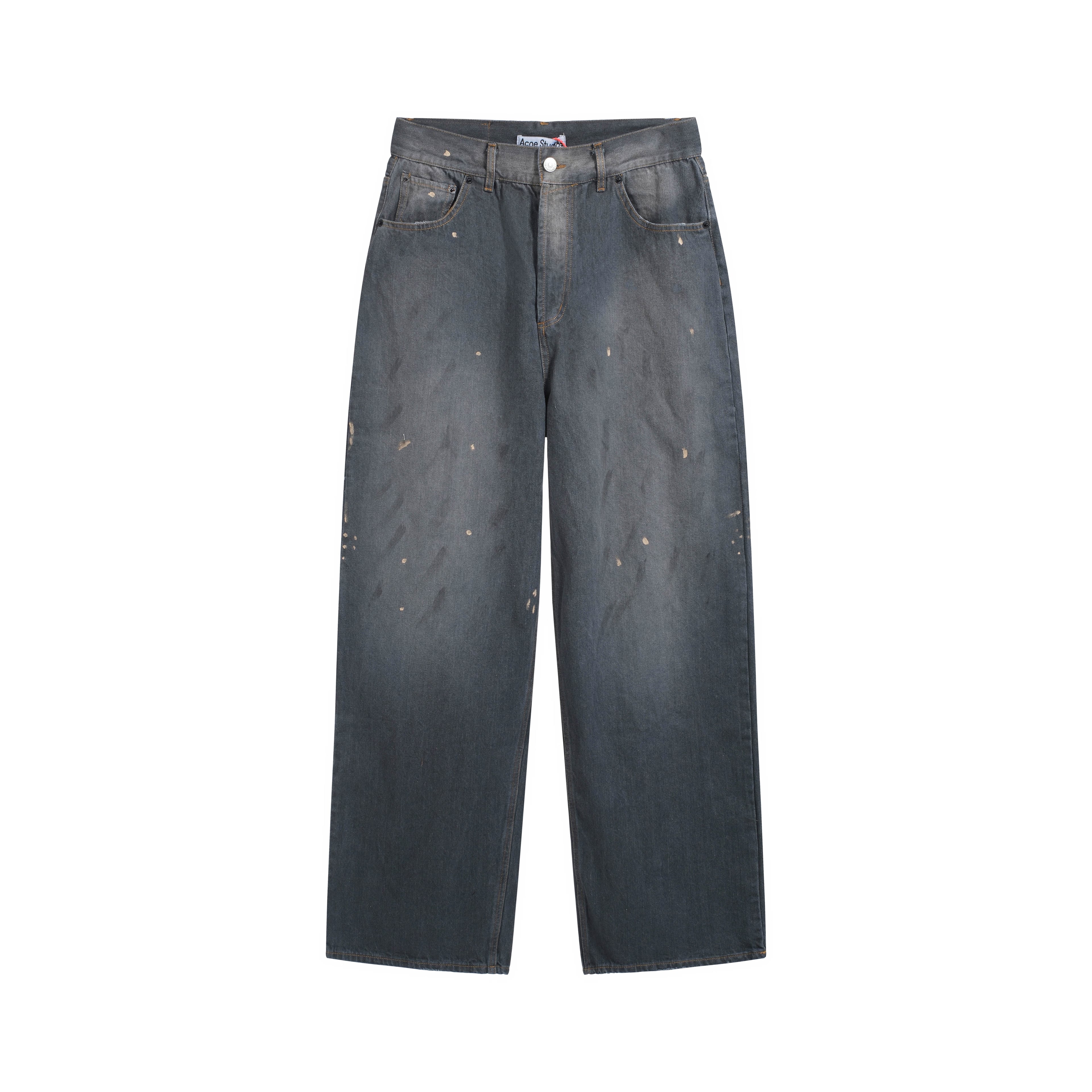 Acne Studios Vintage Wash Black Loose Fit Denim Jeans