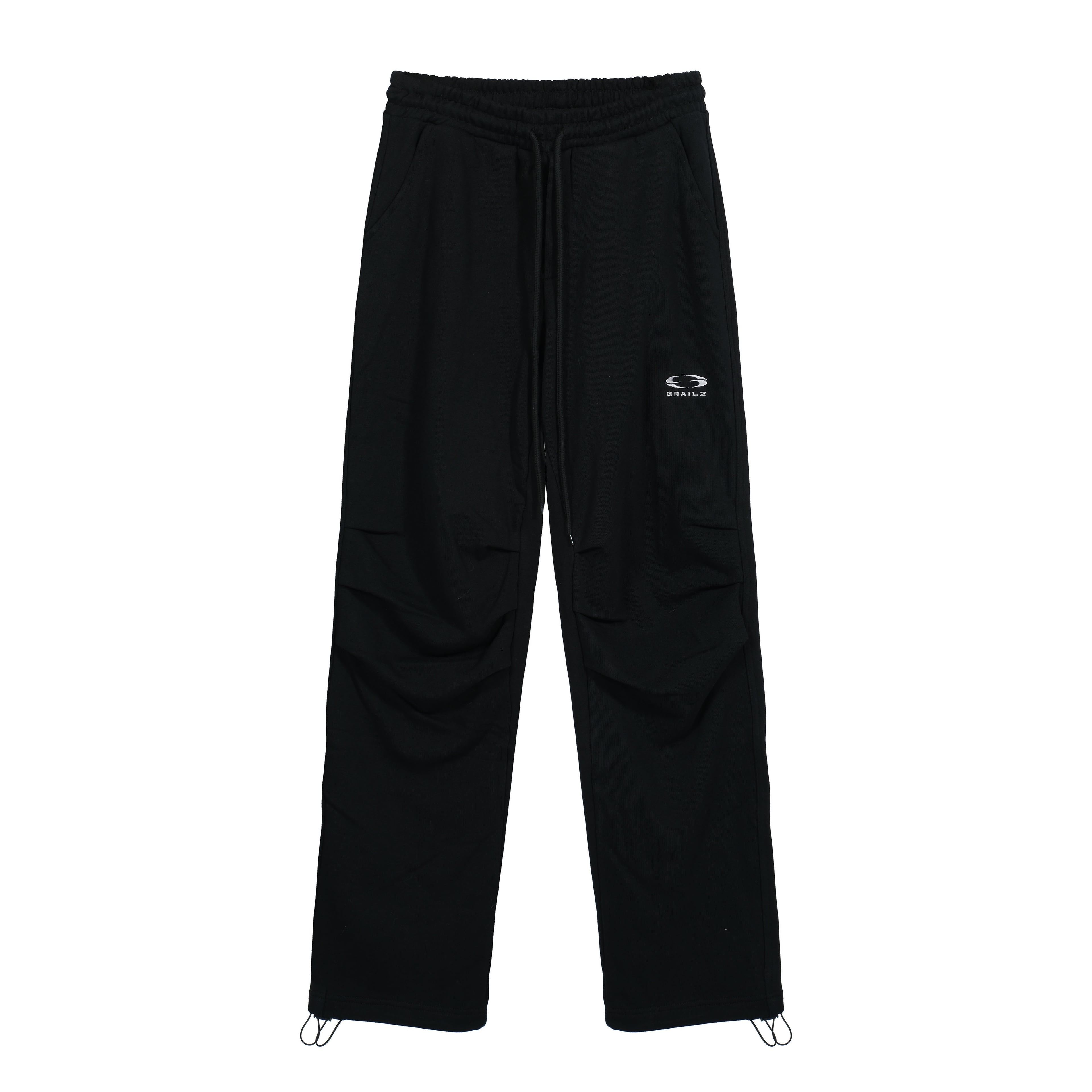 GRAILZ Baggy Black Track Pants | Unisex Streetwear Trousers