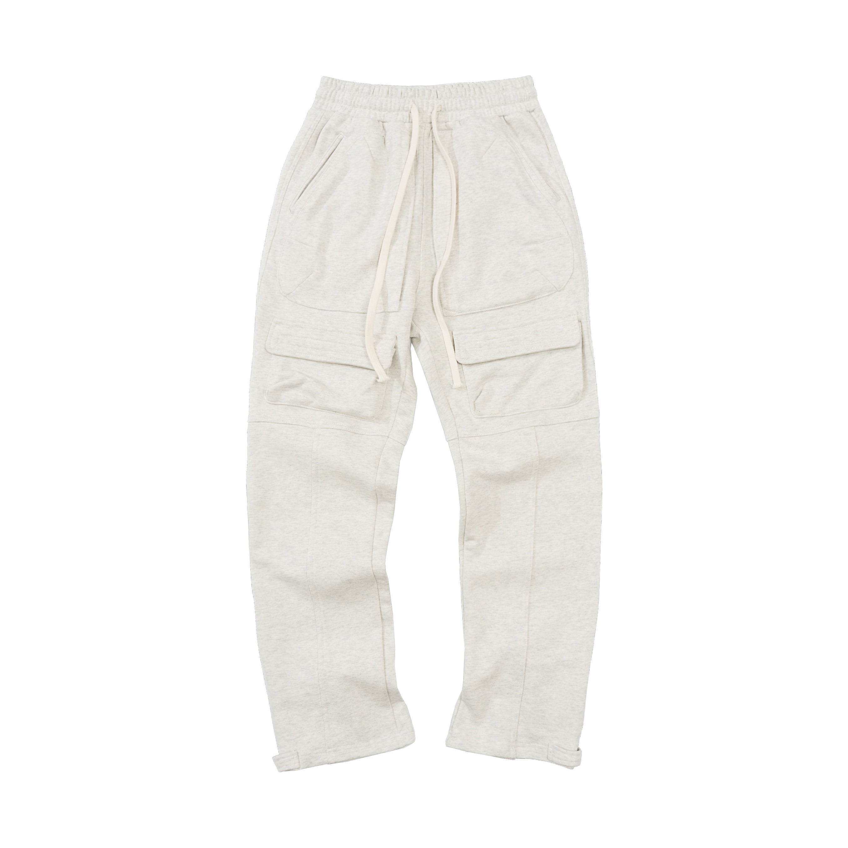 Unisex Light Grey Cargo Sweatpants - Grailz Comfort
