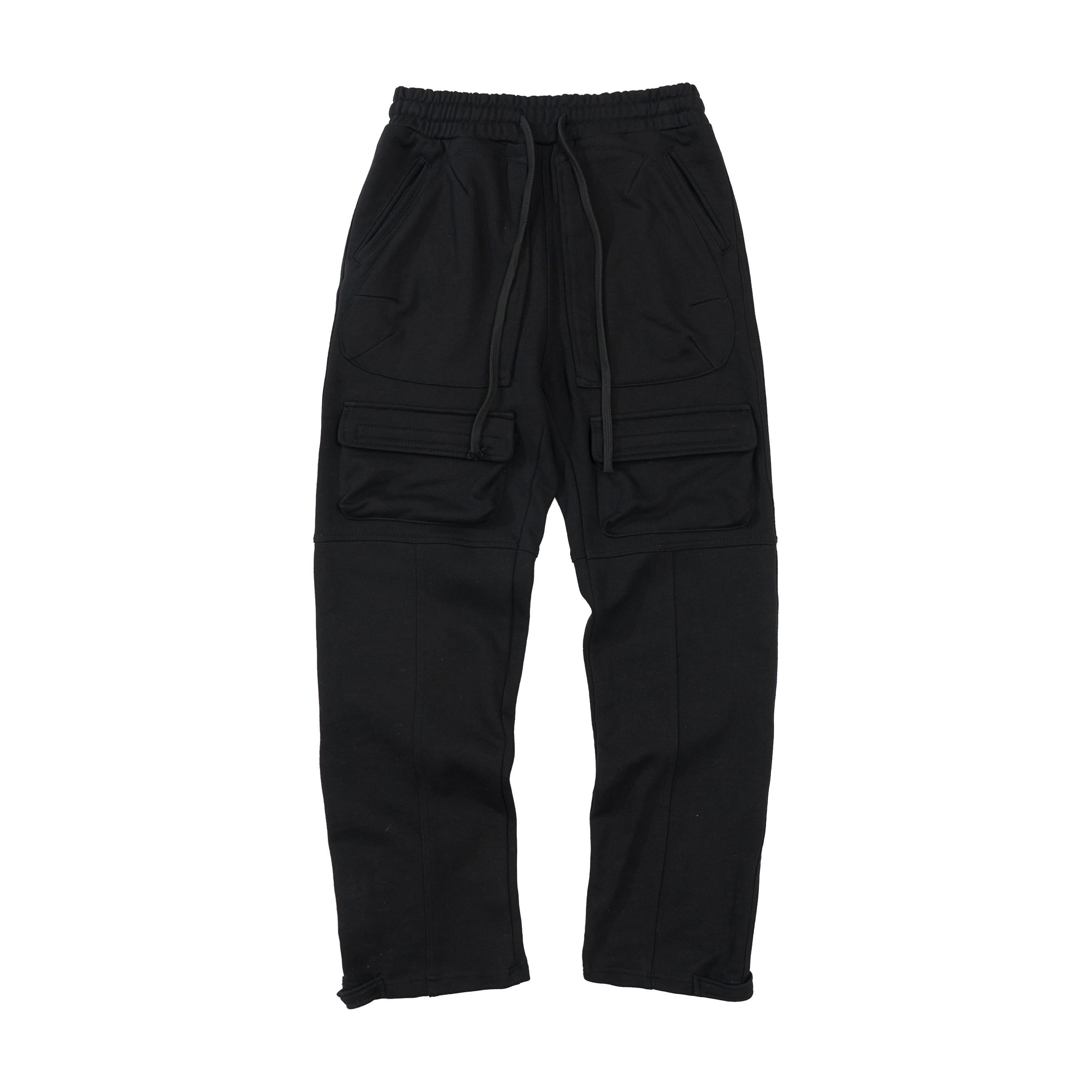 Unisex Black Techwear Cargo Joggers - Grailz Street Style