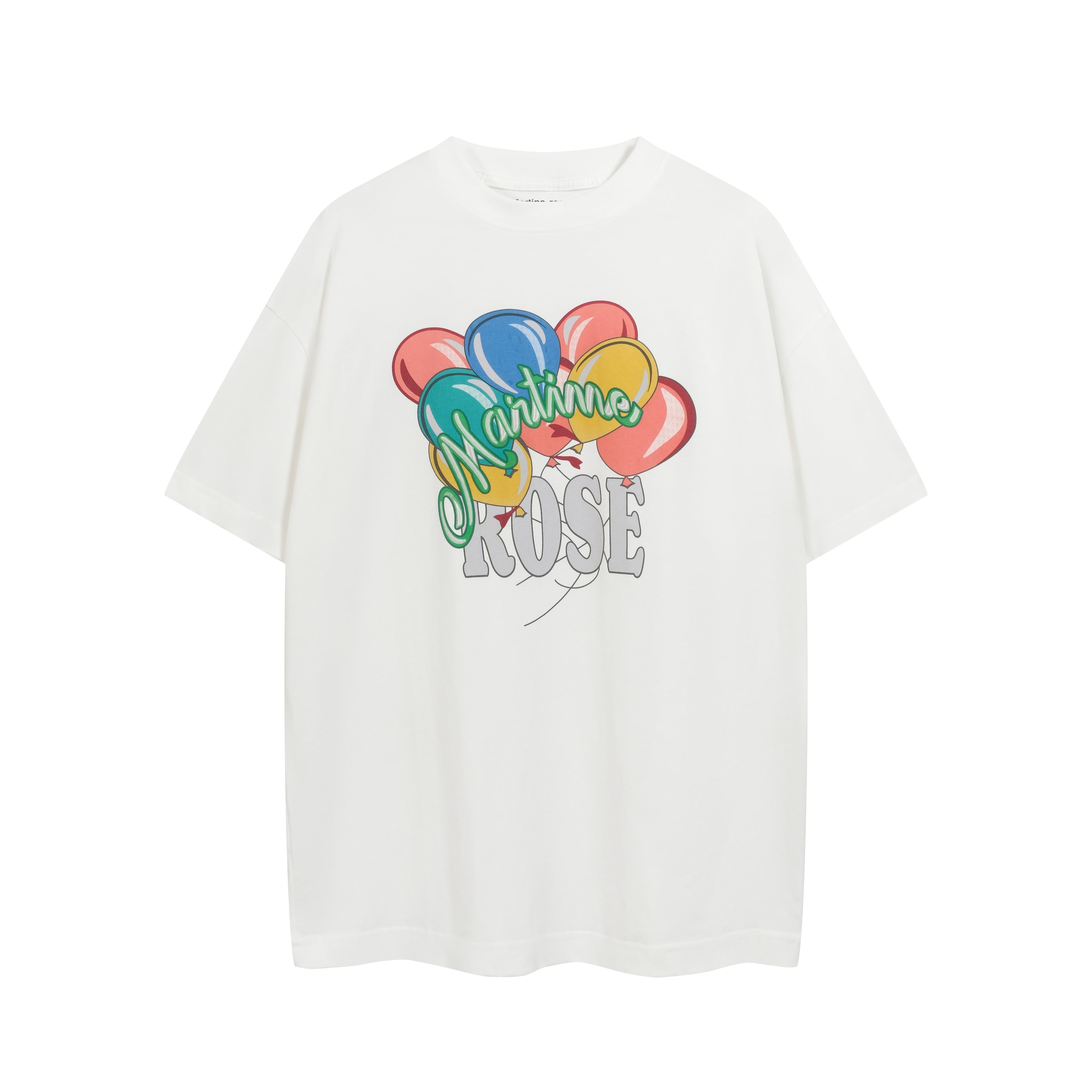 Martine Rose White Oversized Balloon Graphic T-Shirt