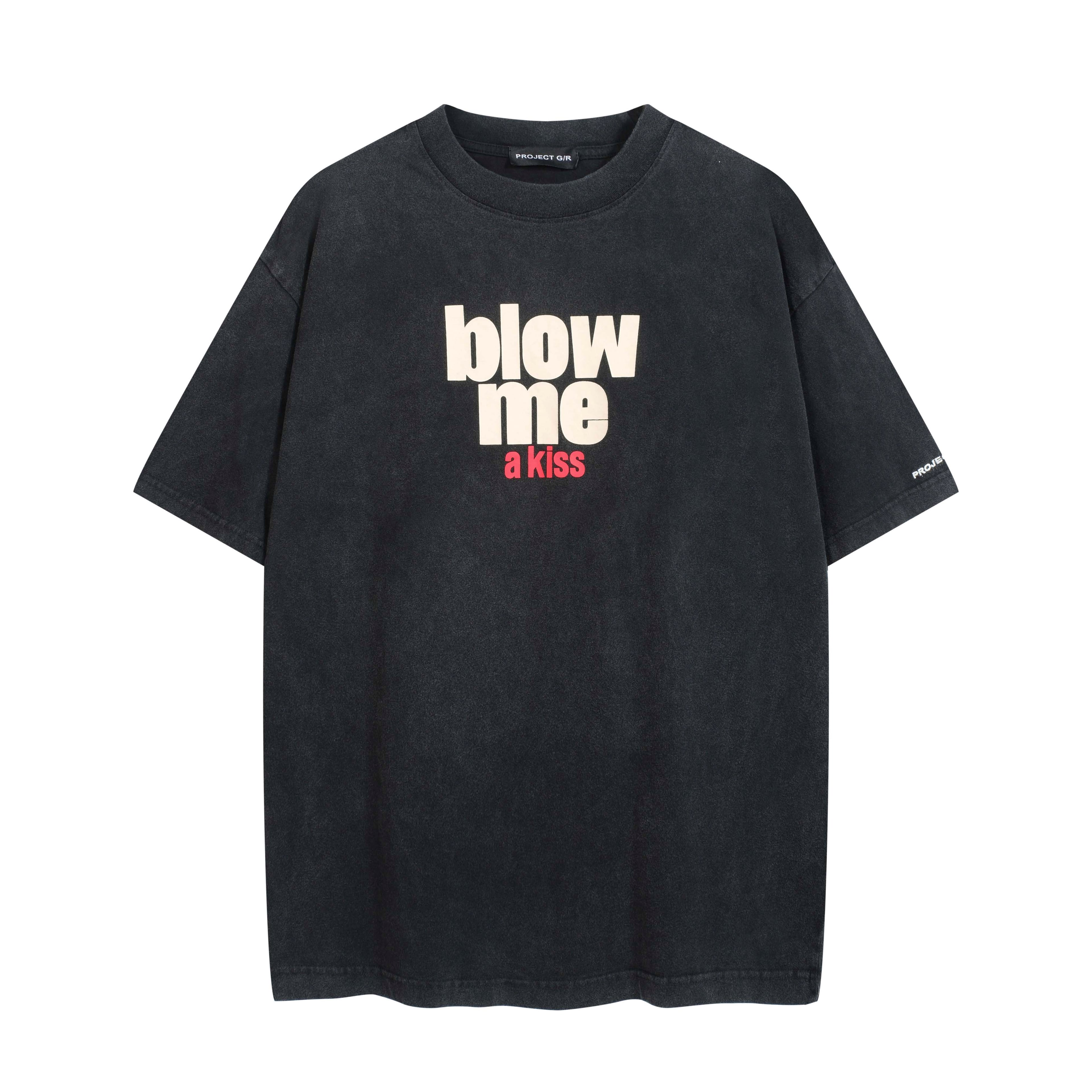 ROJECT G/R Blow Me A Kiss Washed Oversized Graphic T-Shirt