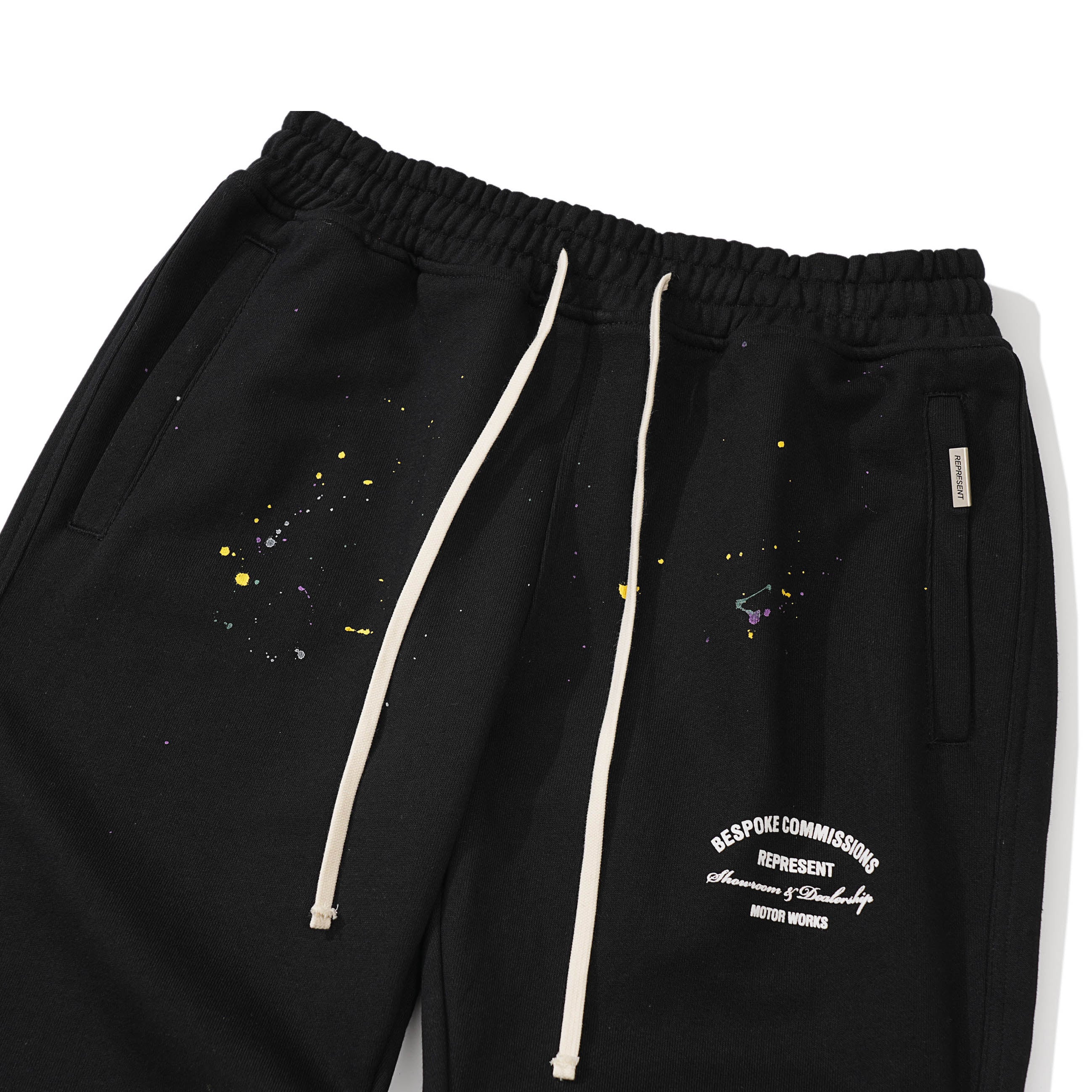 Represent Paint Splash Joggers - Black Motor Works Edition