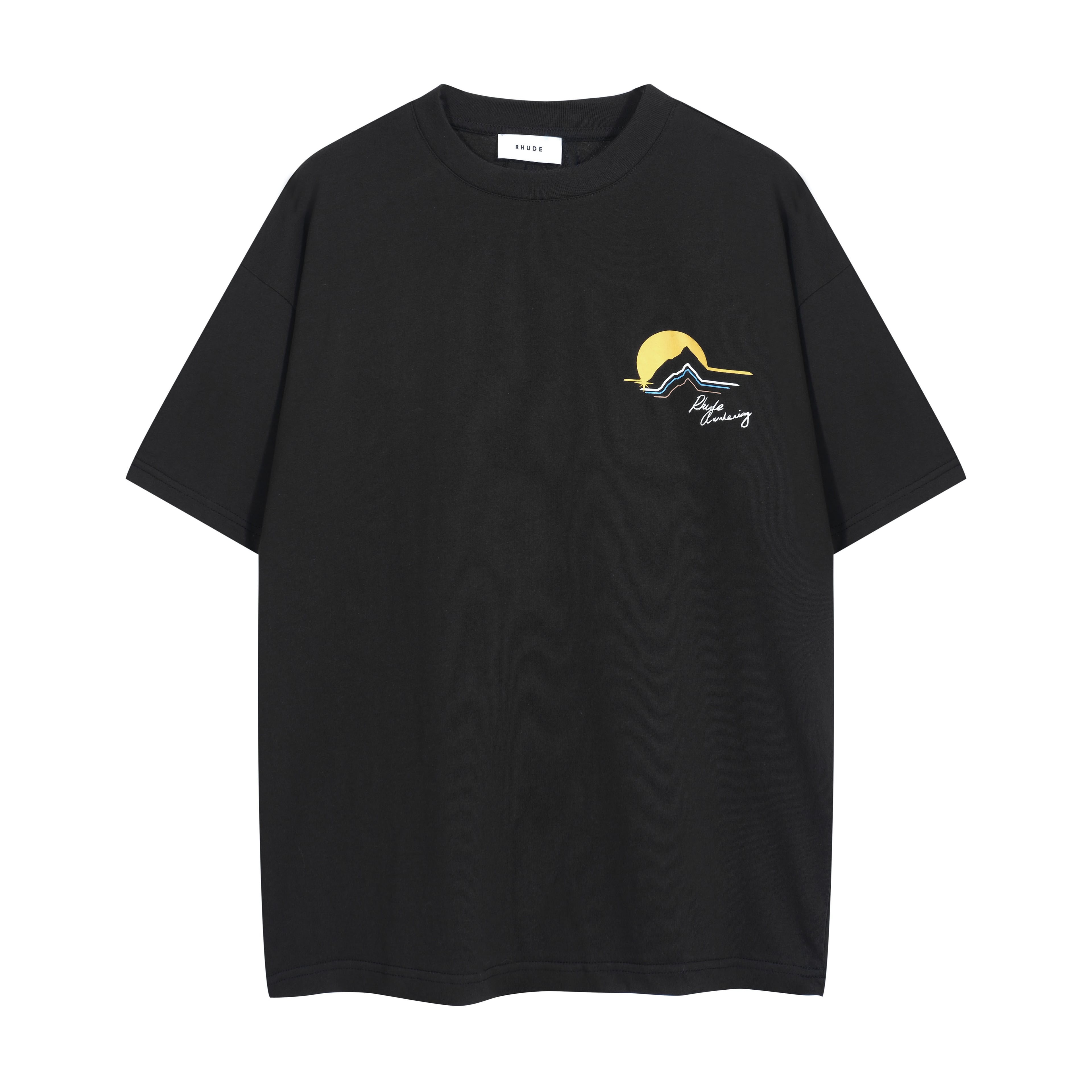 Rhude 'Awakening' Vintage Black Mountain Graphic T-Shirt