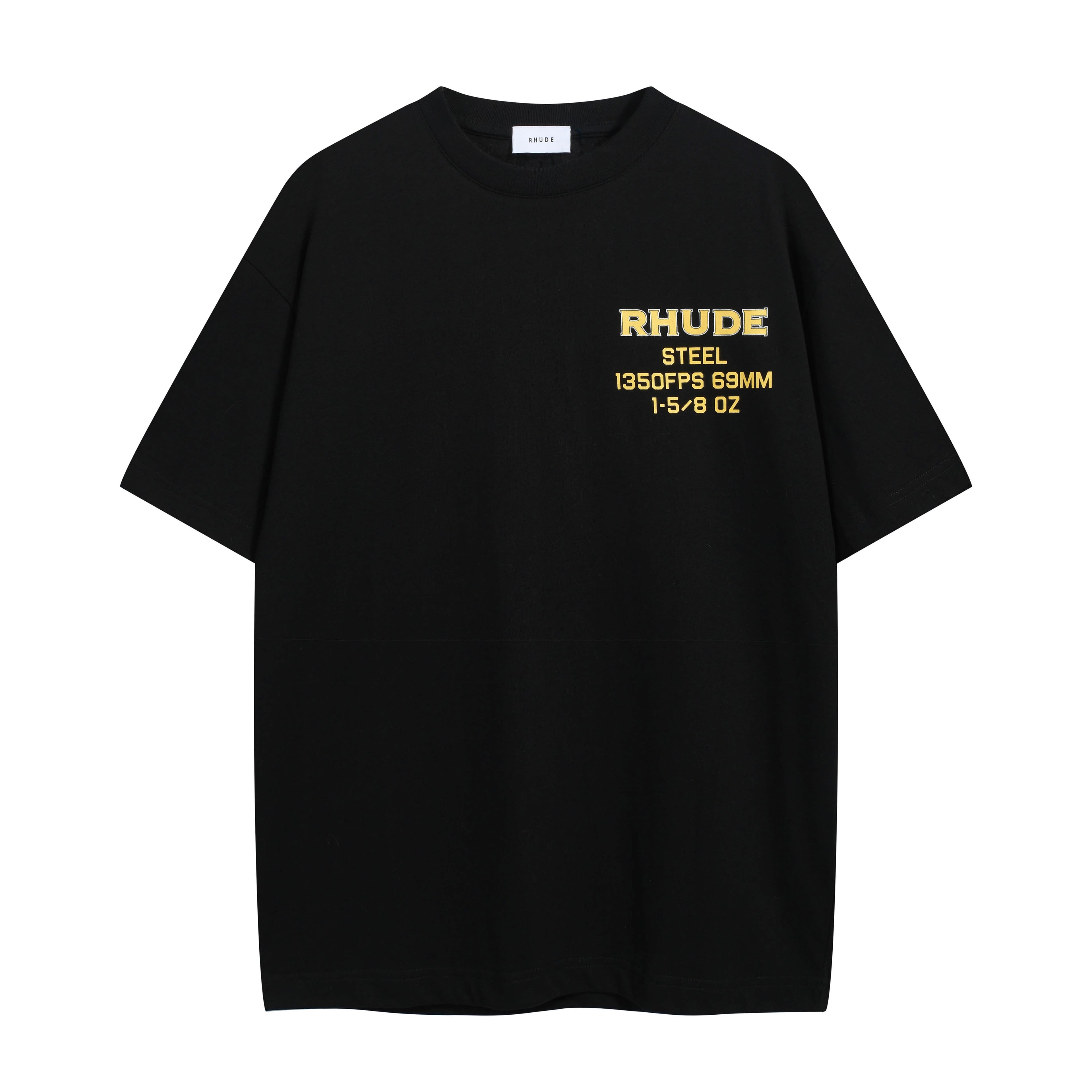 Shop the RHUDE Black Steel Graphic Tee.