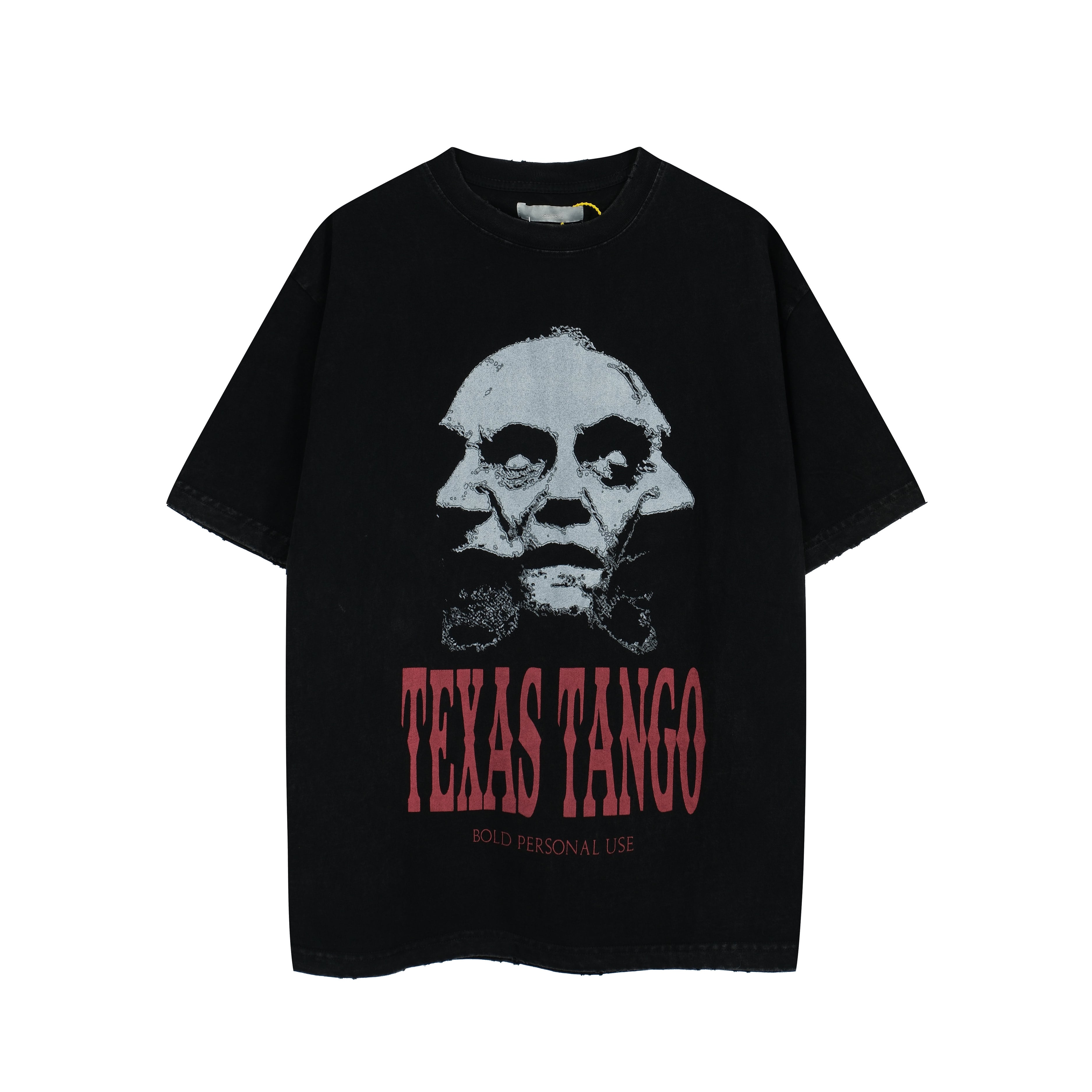 'TEXAS TANGO' Double-Face Washed Black Graphic Tee