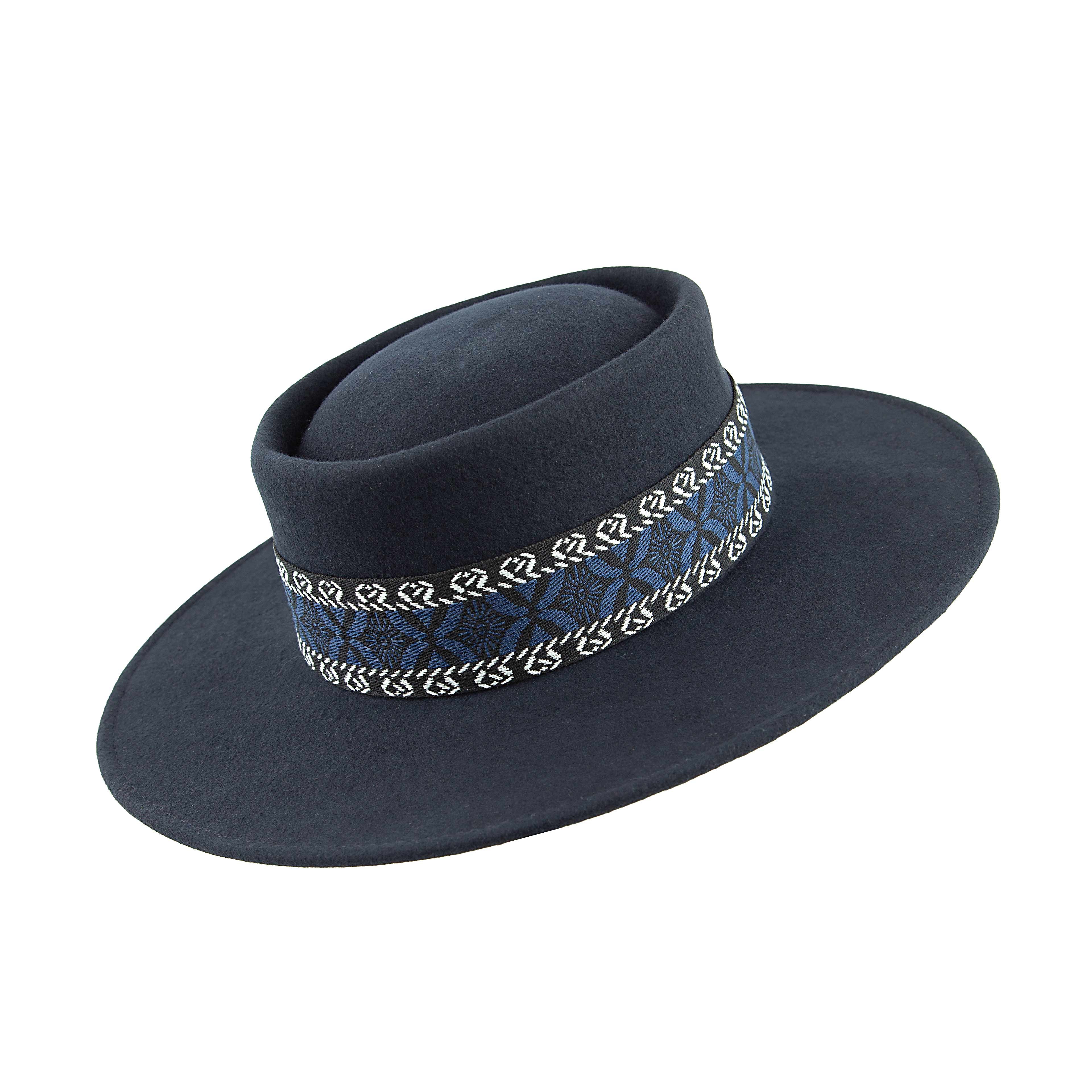 Discover the Midnight Geometric Bolero Hat