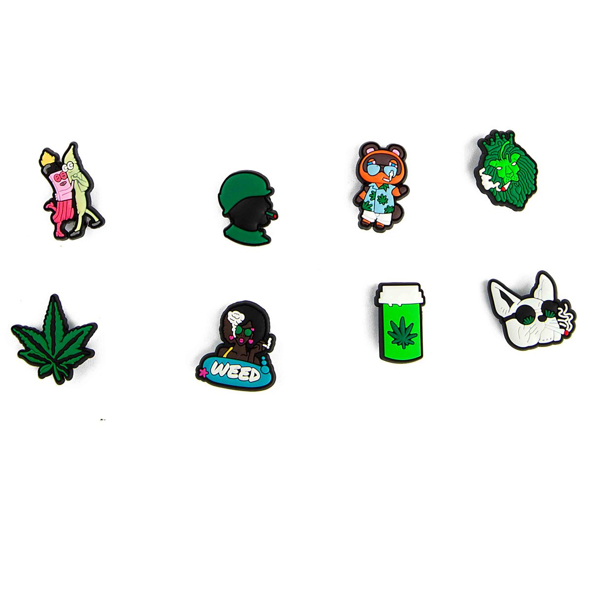 8-Pack Pop Culture & Cannabis Jibbitz for Crocs