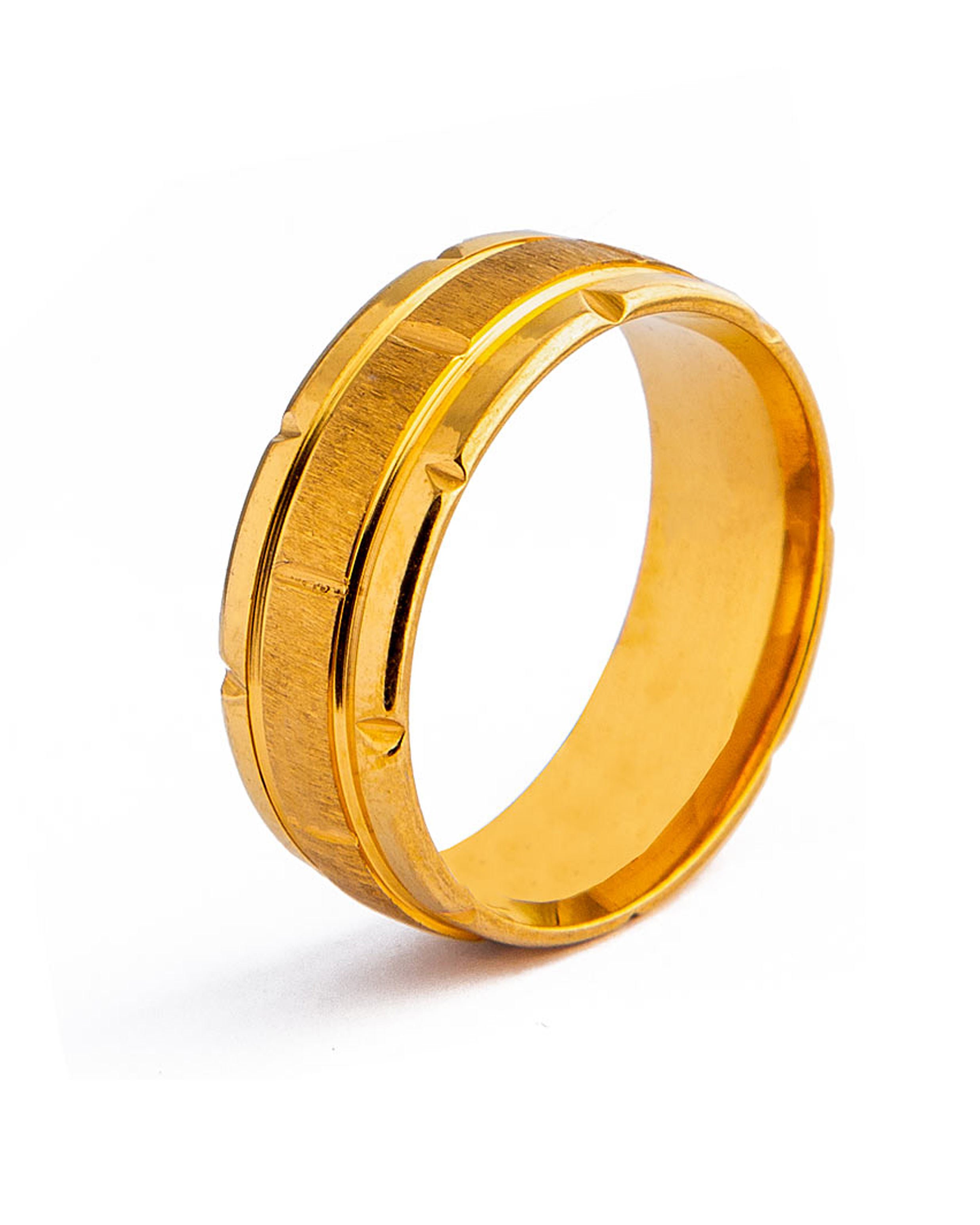 Gold High Polish Milgrain Ring