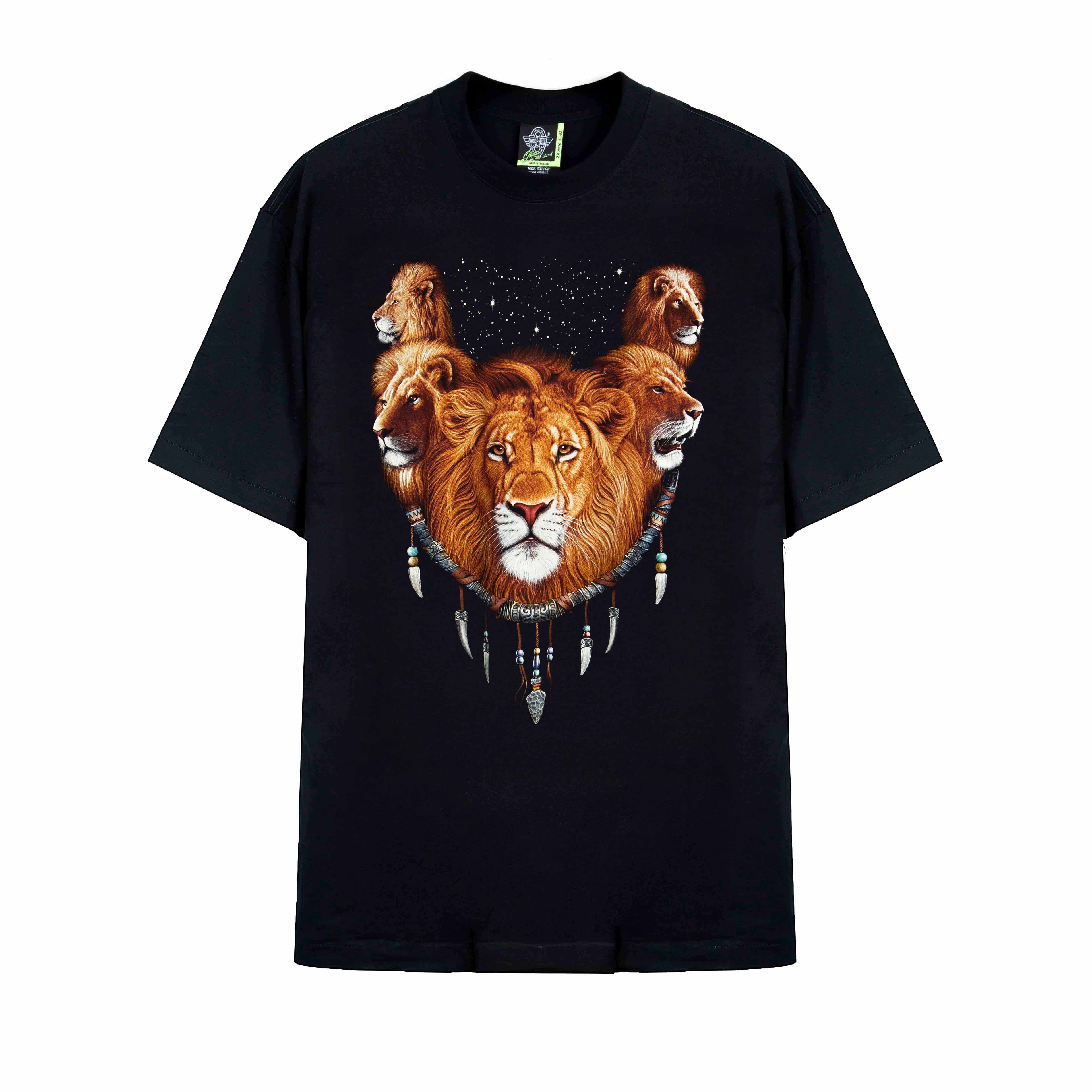 Rock Eagle Black Lion Dreamcatcher Head Cluster Unisex T-Shirt