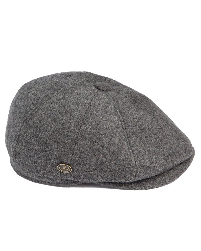 Classic Grey Wool Blend men's flat Cap