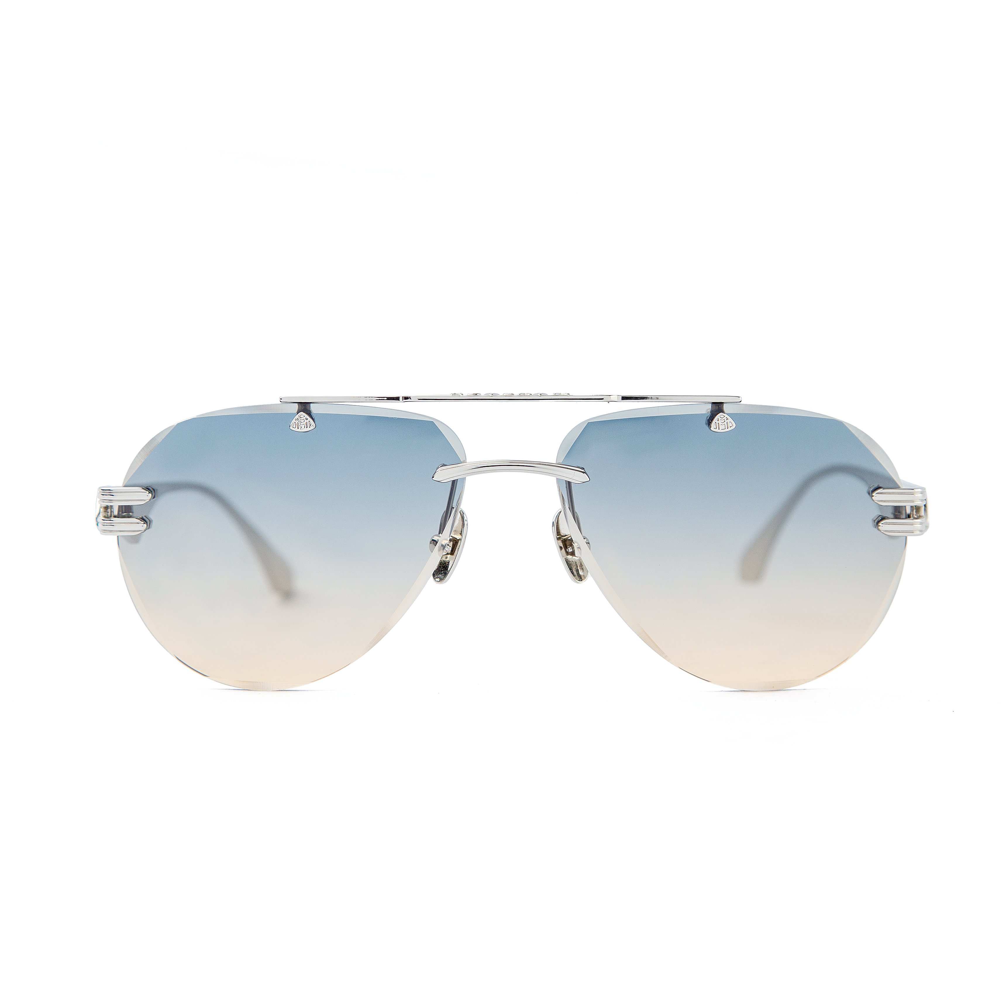 Maybach Aviator Sunglasses with Silver Frames & Gradient Lenses