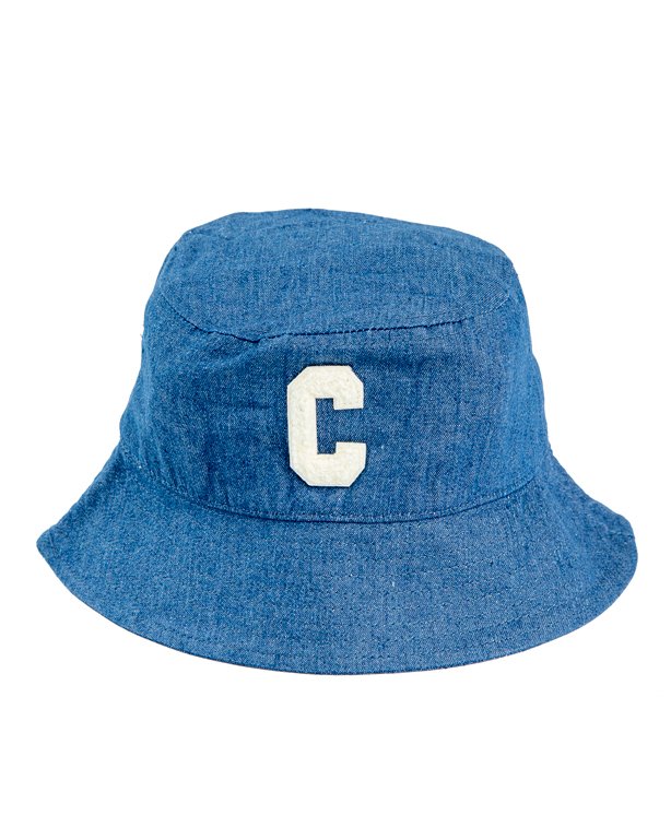 "C" Denim Bucket Hat, Light Blue Denim, Off-White "C" Patch, Unisex