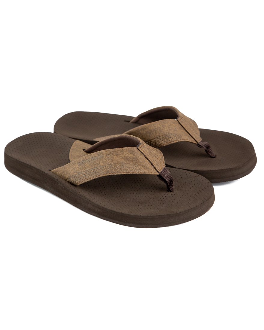 Men's Brown Comfort Flip-Flops
