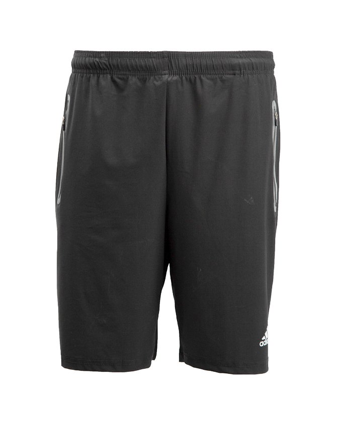 Adidas Training Shorts: Black, Bermuda, Zipper Pockets, Men's Gear