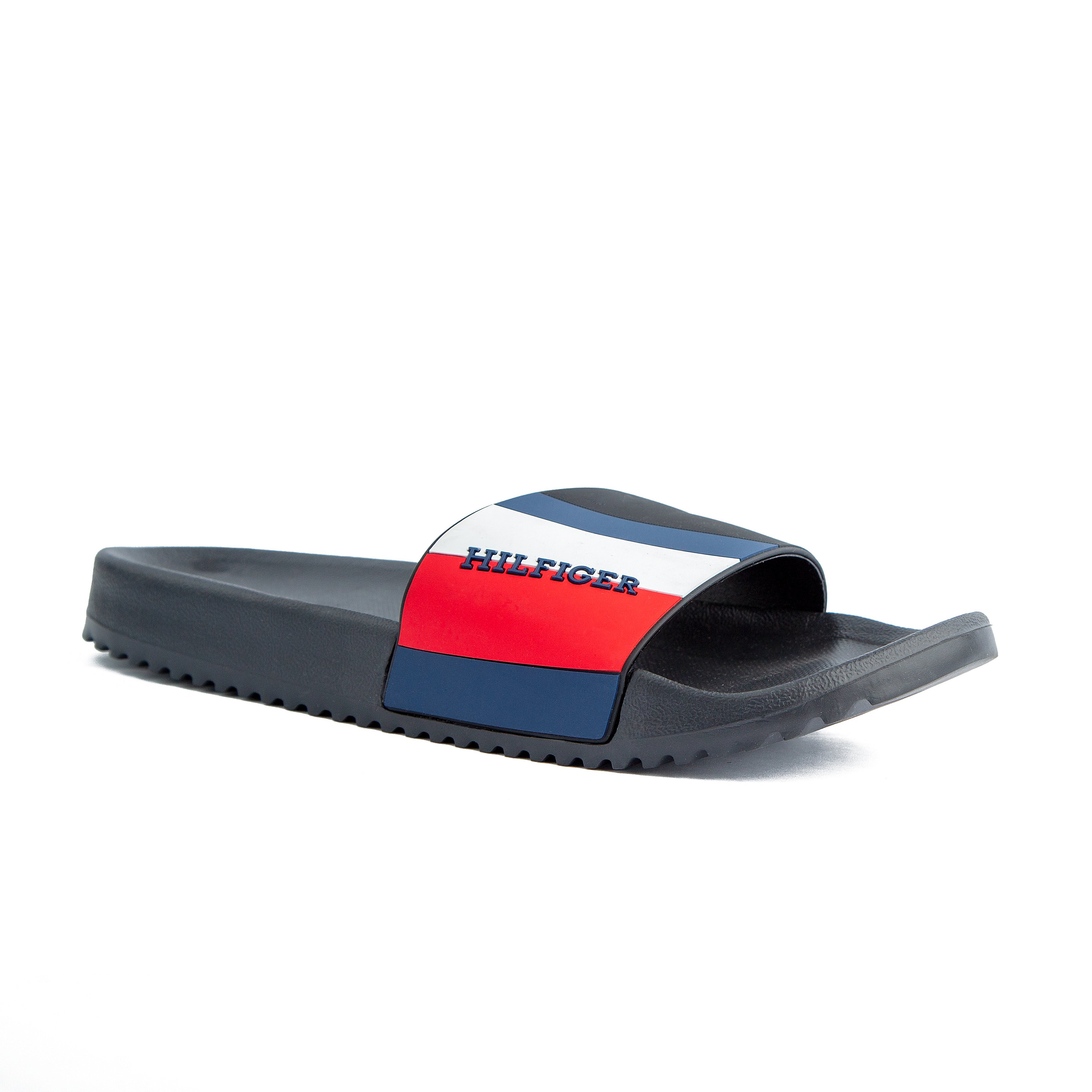 Tommy Hilfiger Men's Ring Slides - Black | Agu.ng
