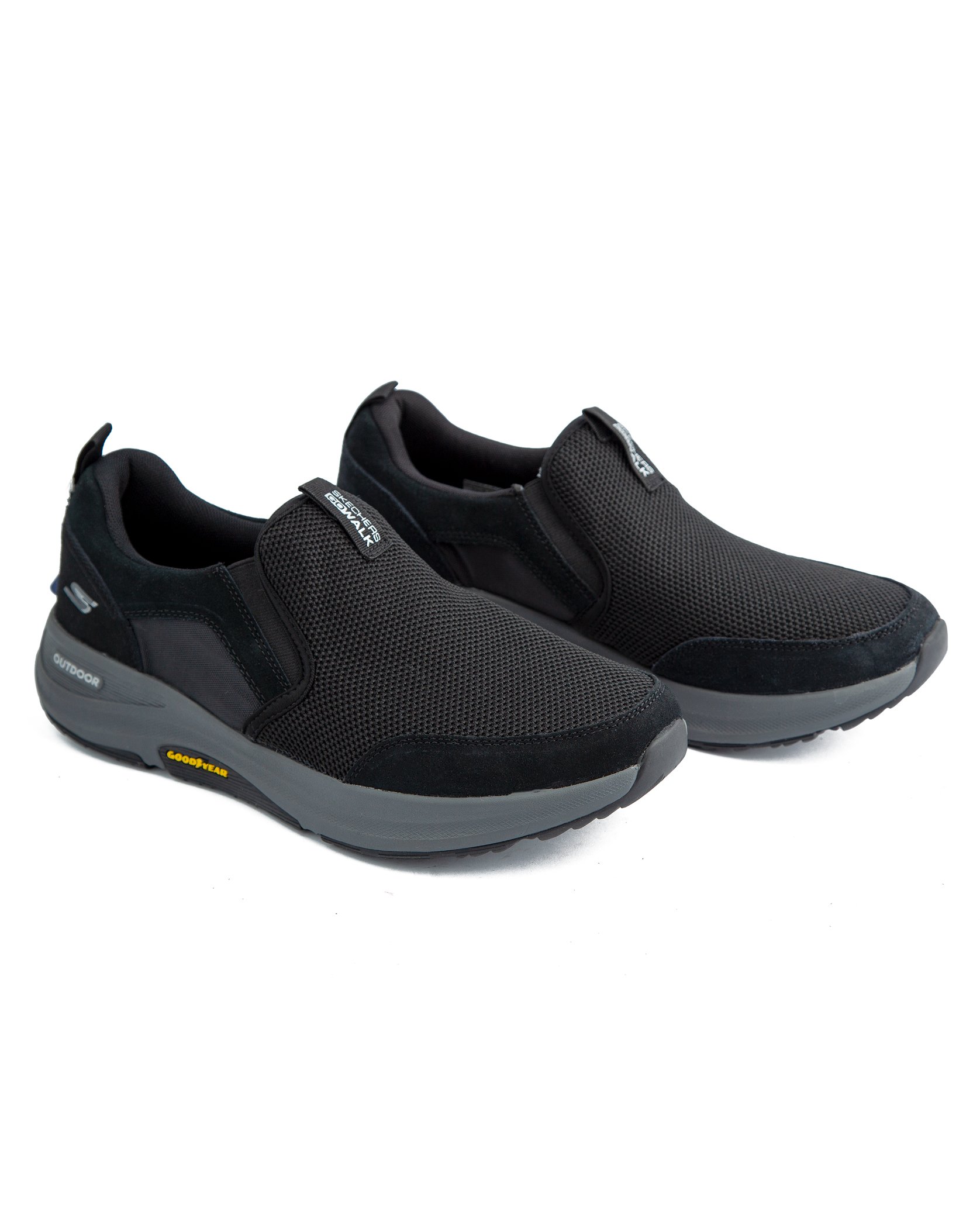 Skechers GO WALK Outdoor: Men's Black Hiking Shoes, Arch Fit Support