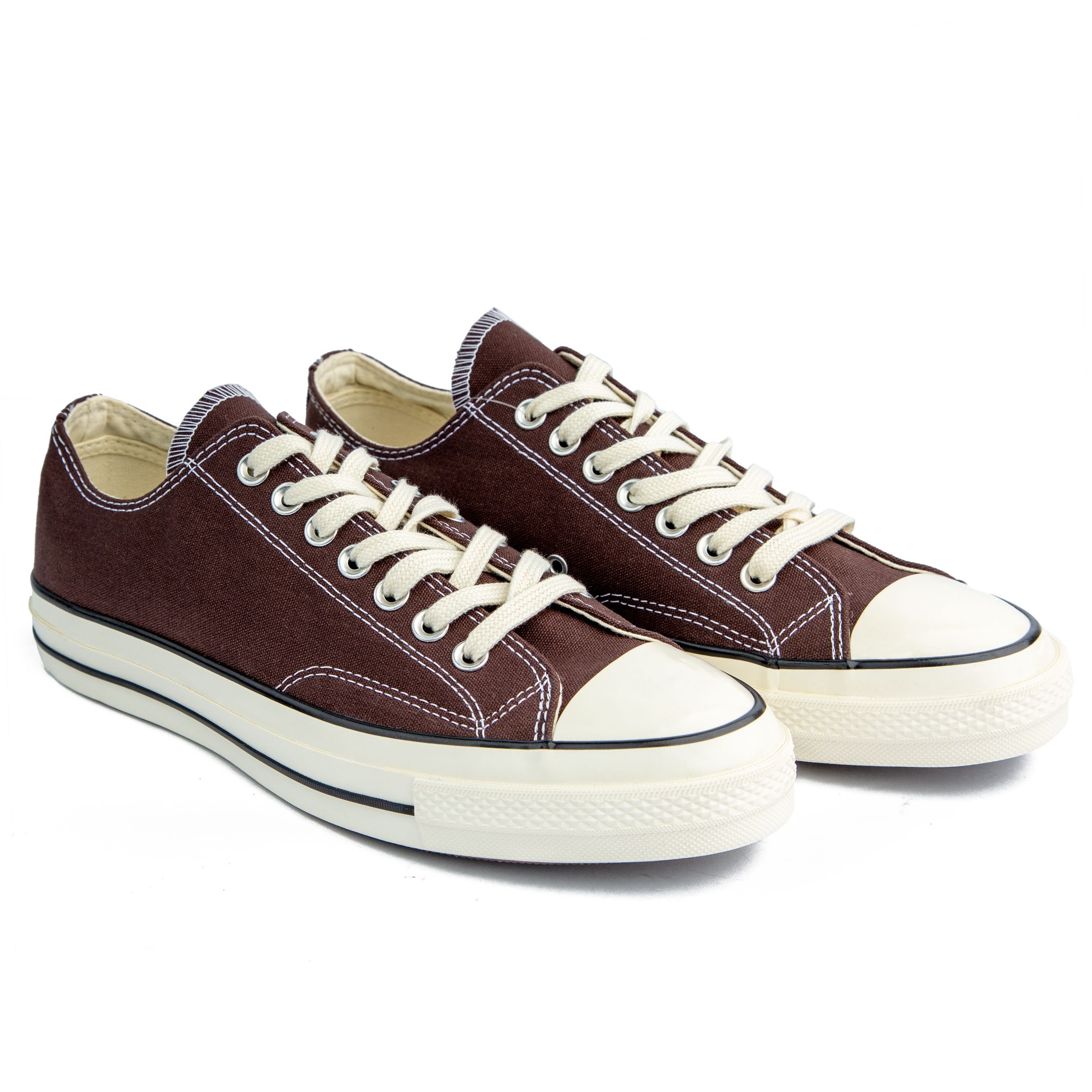 Brown Converse Chuck Taylor All Star 70 Low Top Sneakers - Unisex footwear with premium canvas and classic low-top design for everyday use.