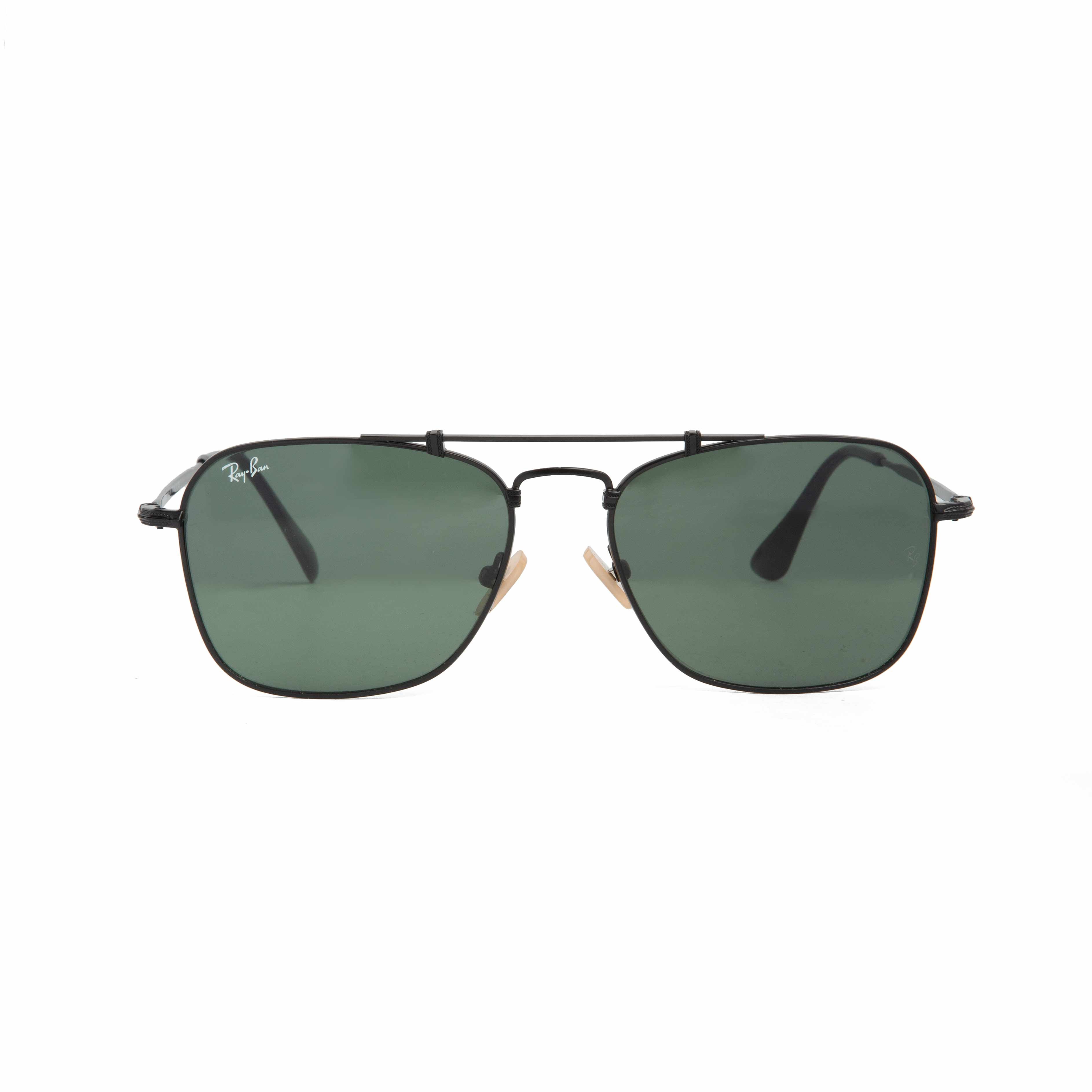 Ray-Ban Marshal II aviator sunglasses with black metal frame and green lenses